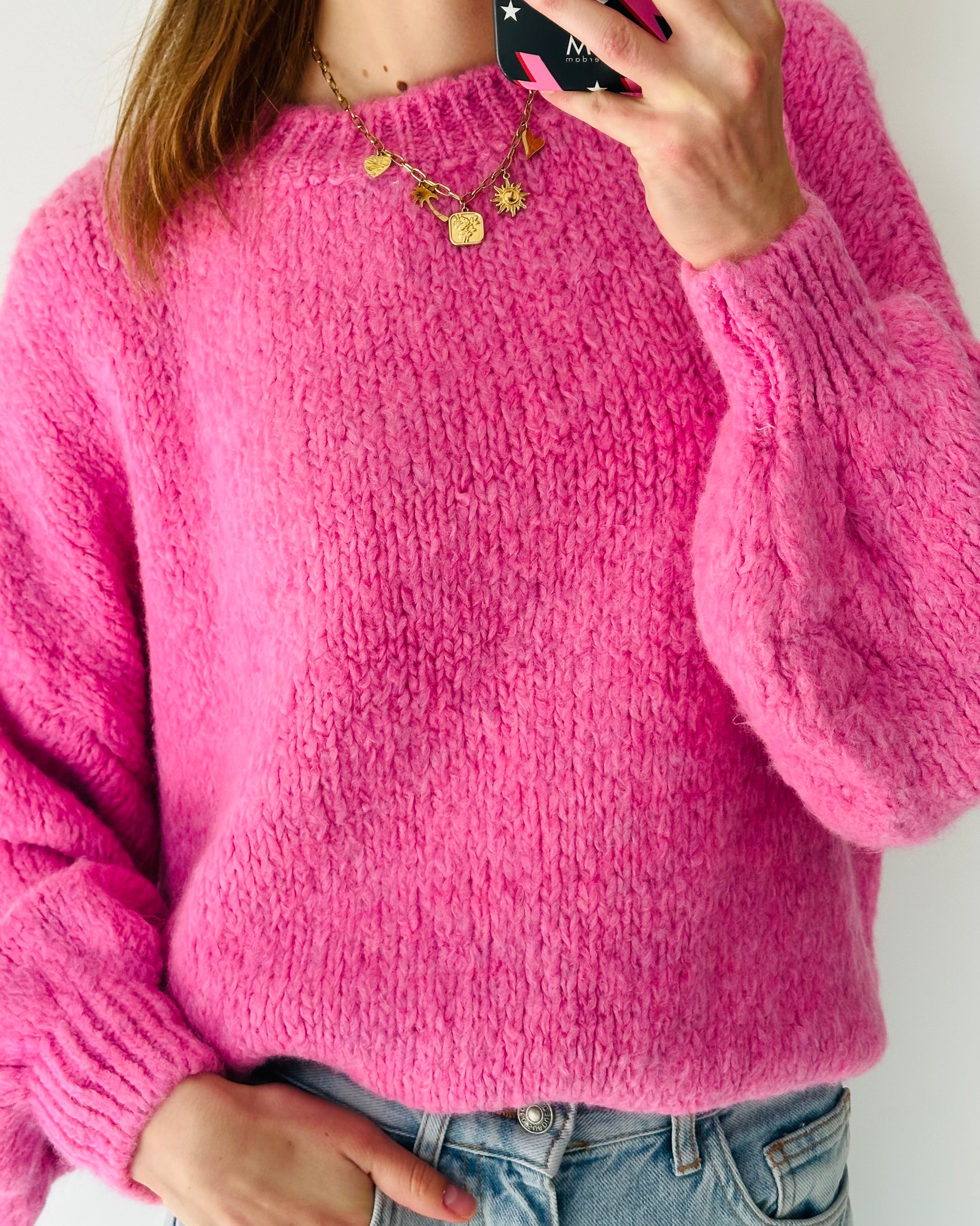 Comfy trui pastel roze