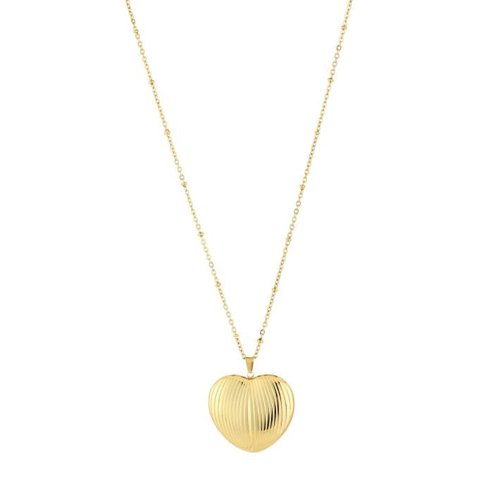 Heart stripes ketting goud lang