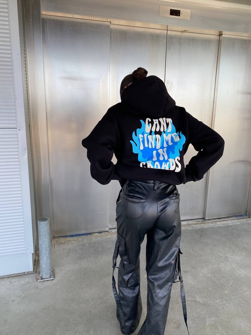Priority hoodie black blue