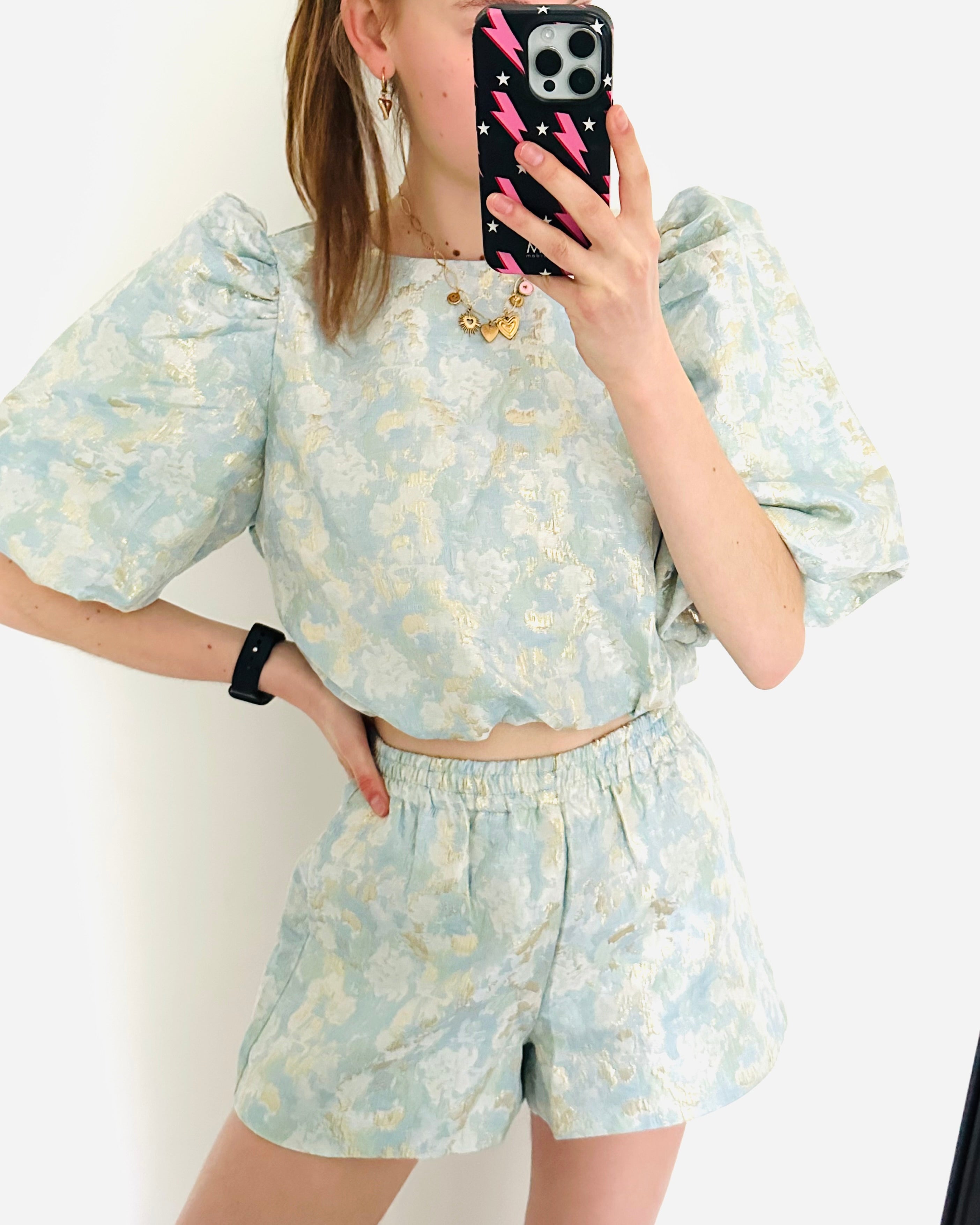 Capri short blauw