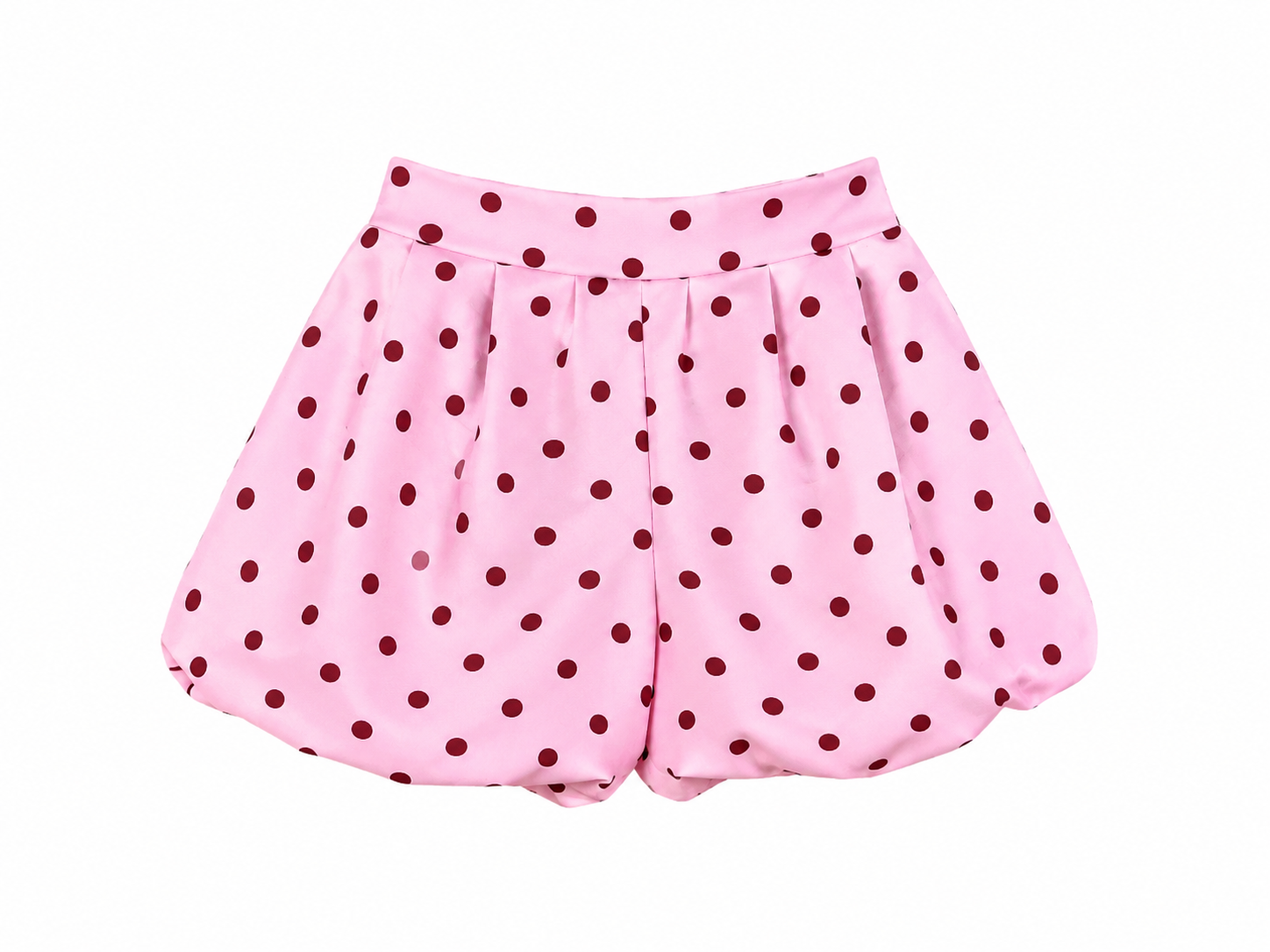 Polka dots summer short pink burgundy