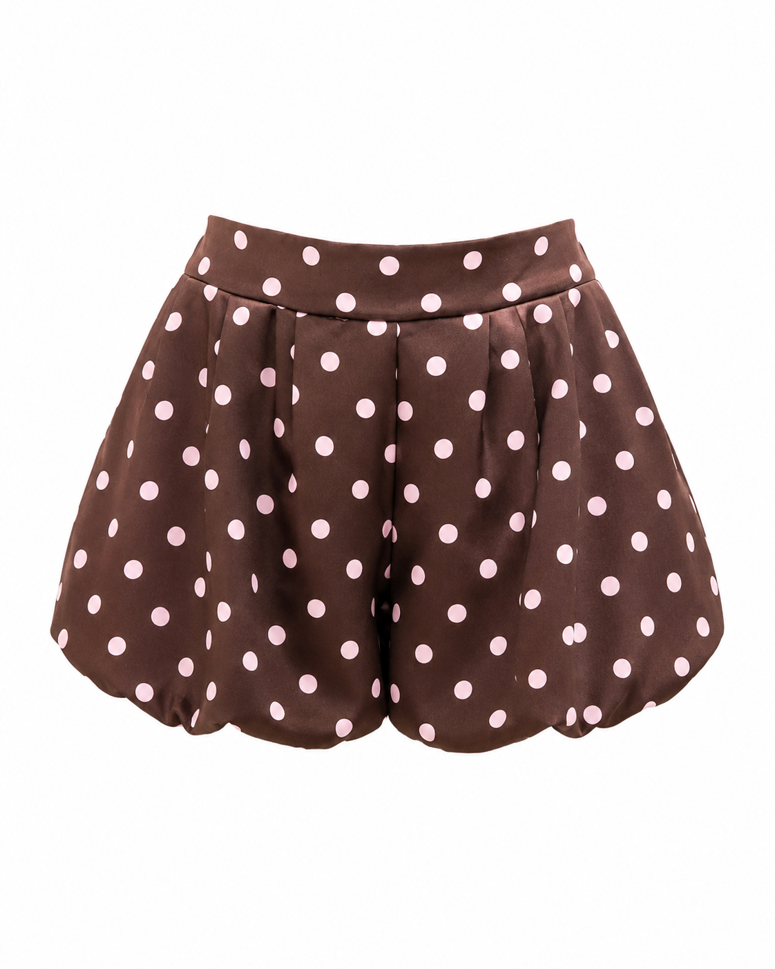 Polka dots summer short brown pink