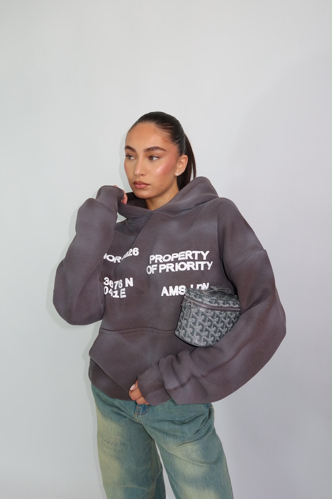 Priority hoodie ~ cloud grey