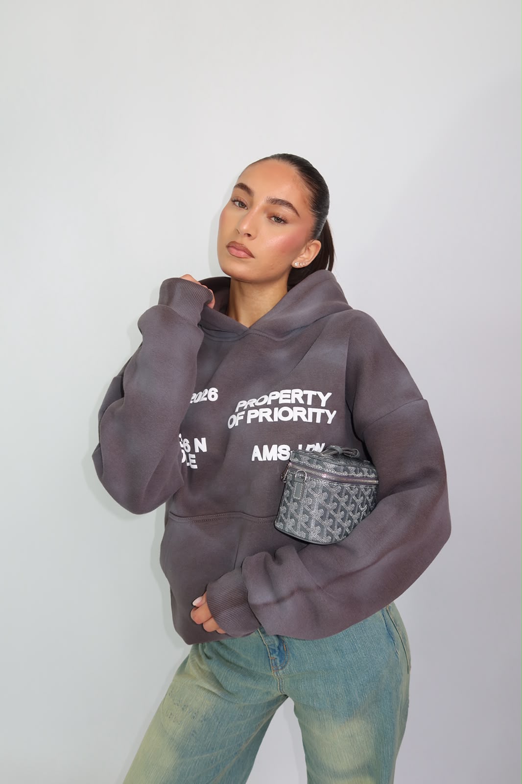 Priority hoodie ~ cloud grey