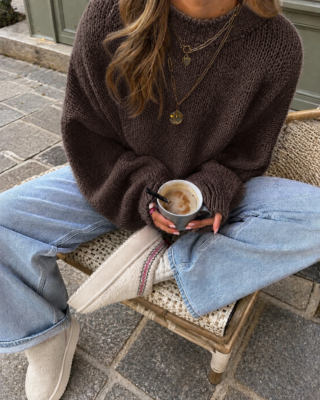 Comfy trui Brown