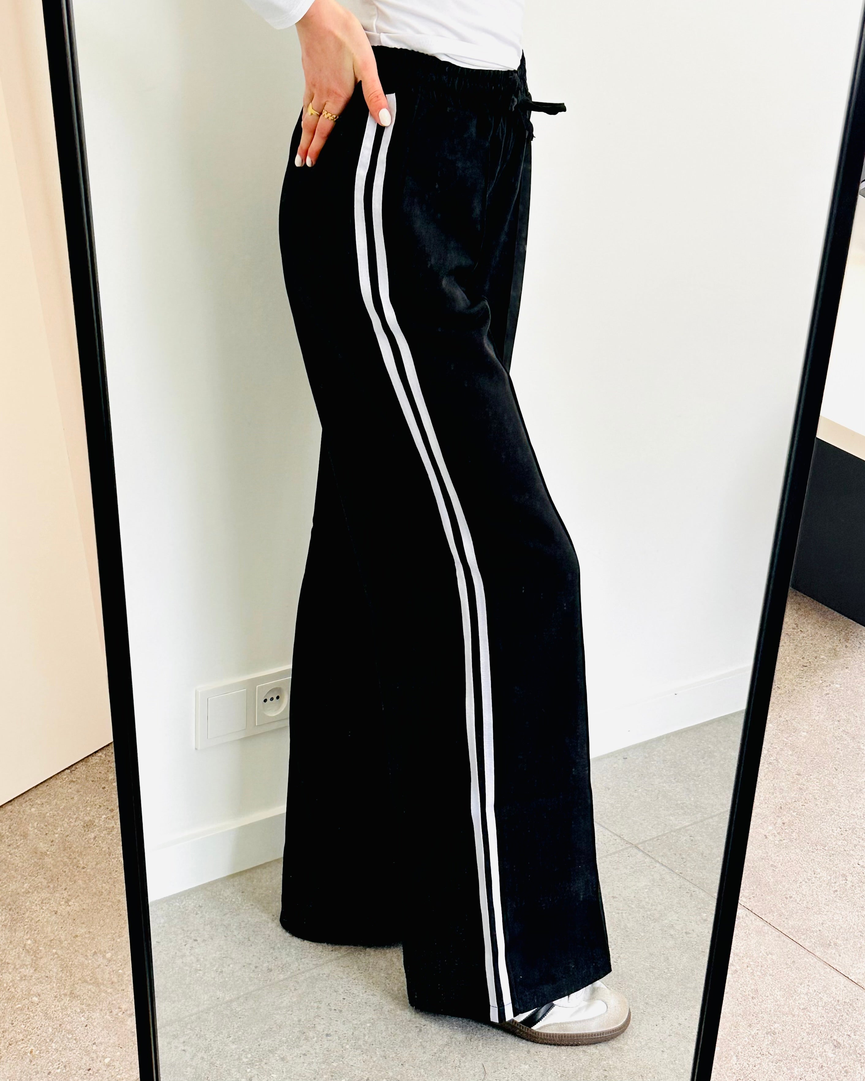 Limited striped pants zwart