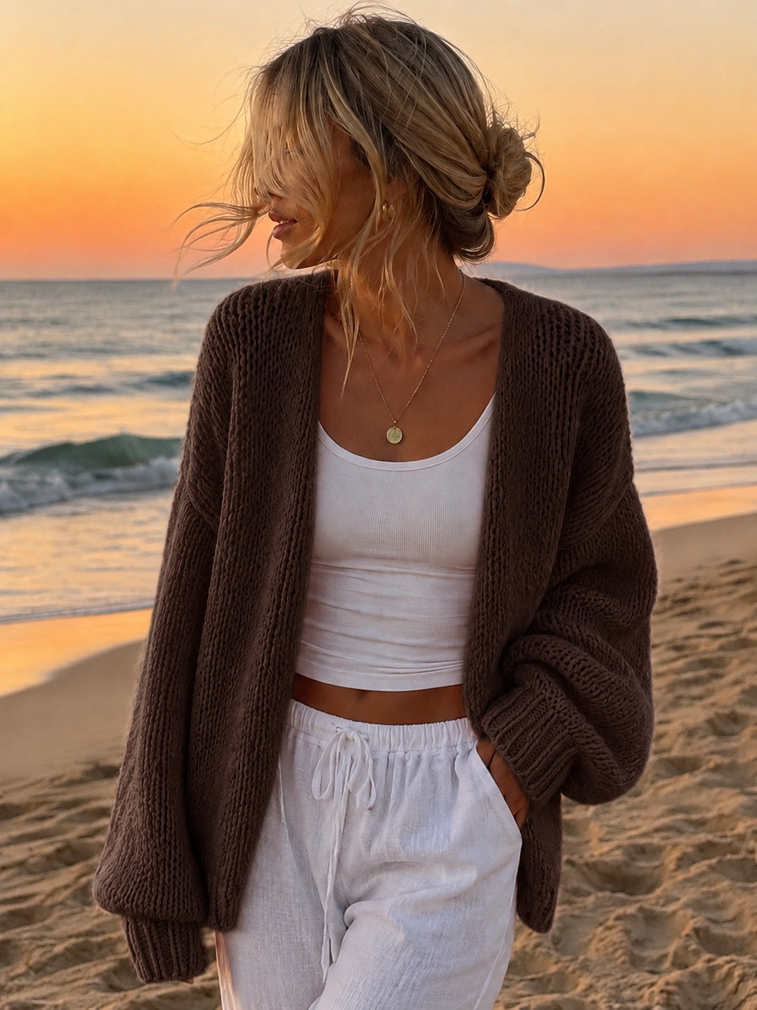 Comfy vest brown