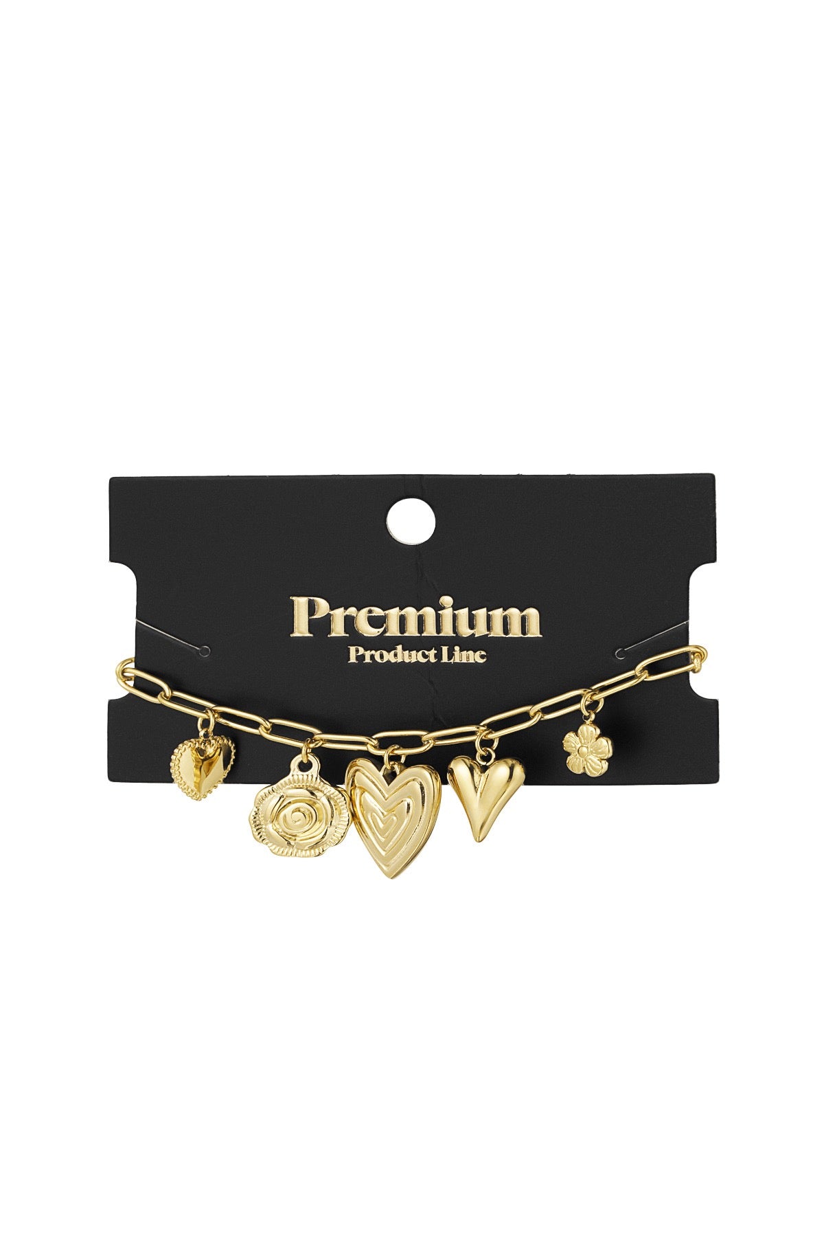 Heartfield charms armband goud