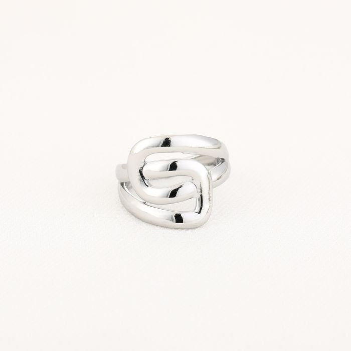 Swirl ring zilver