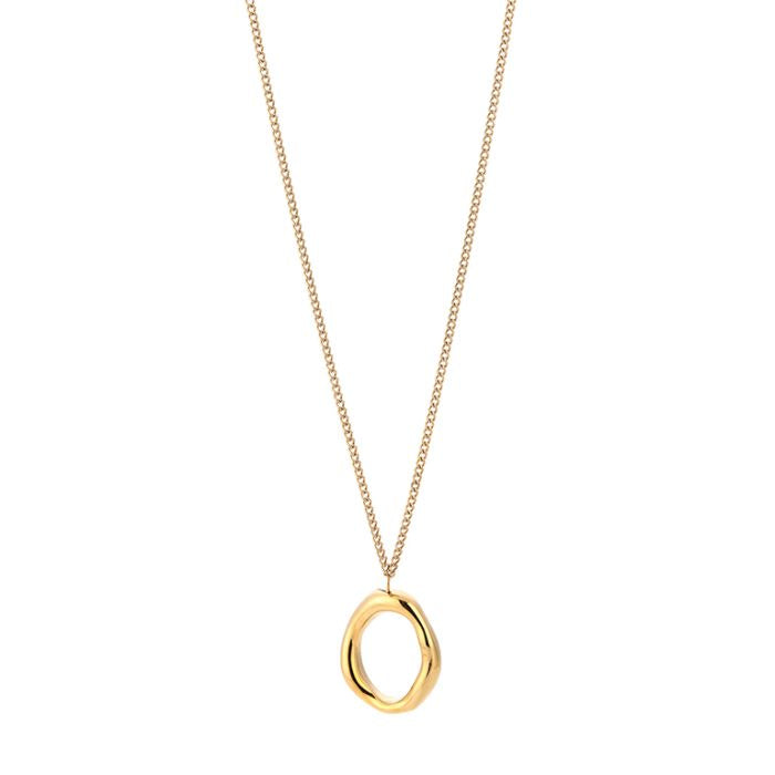Hoop ketting goud lang