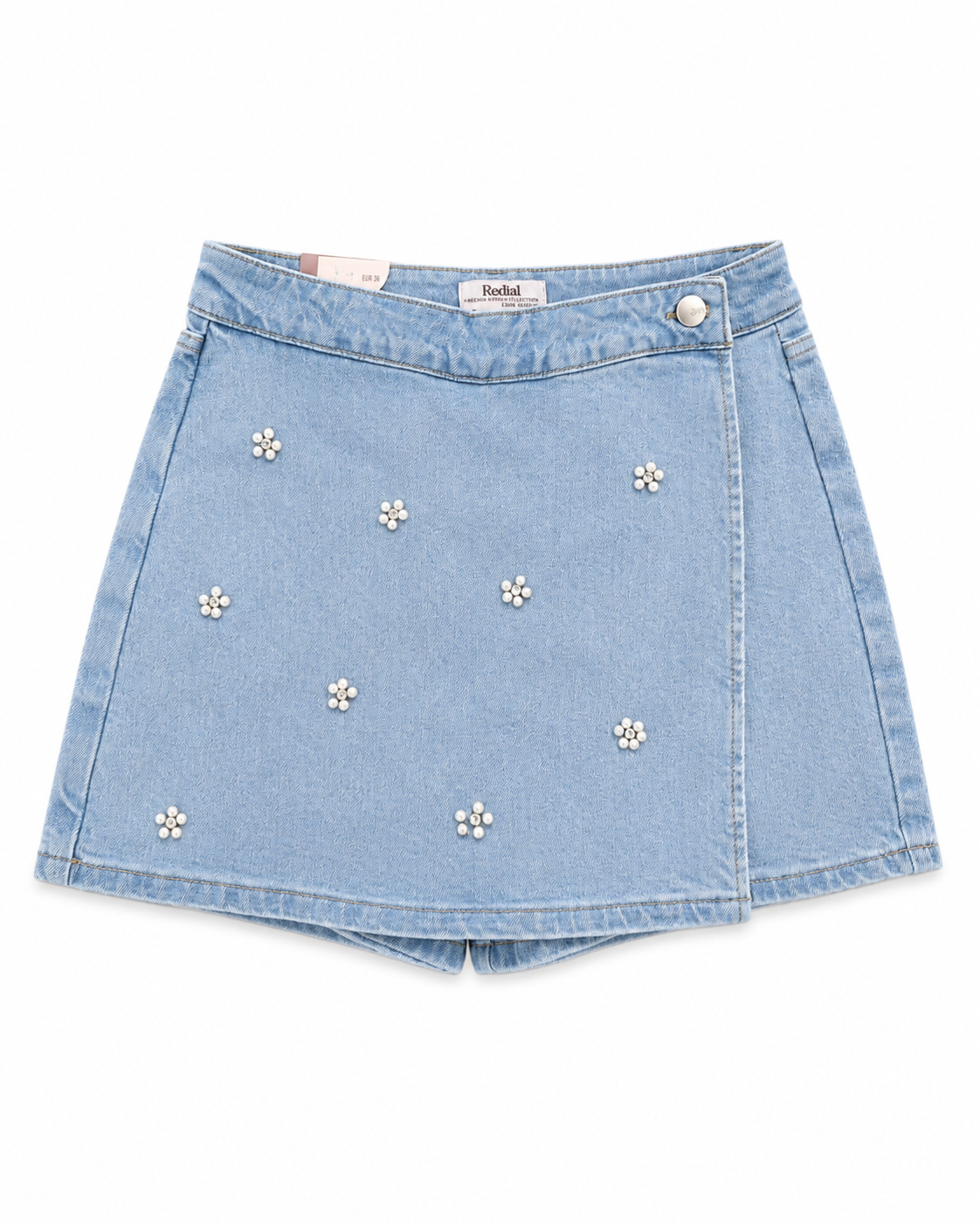 Flower skirt omslag blauw