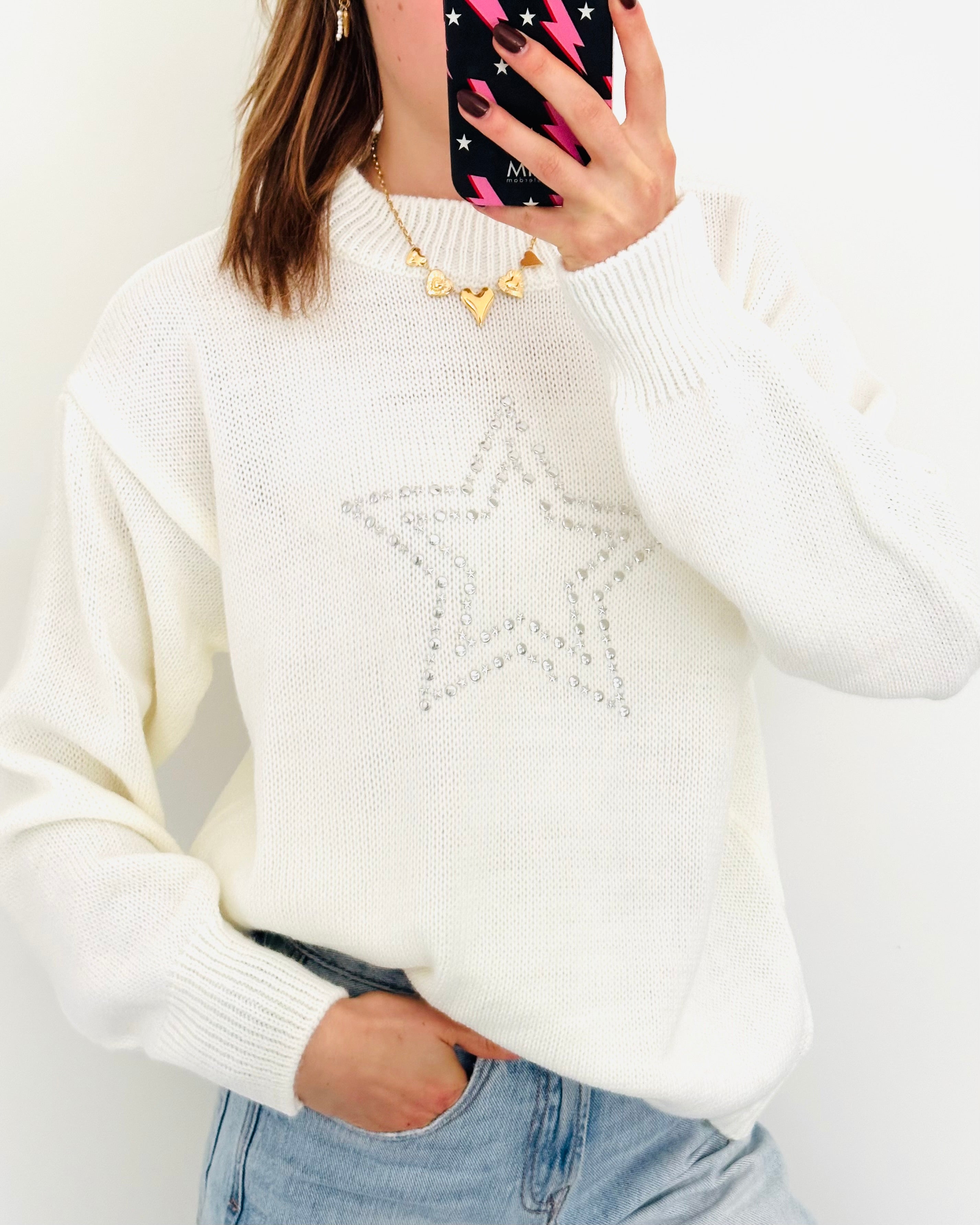 Star trui off white