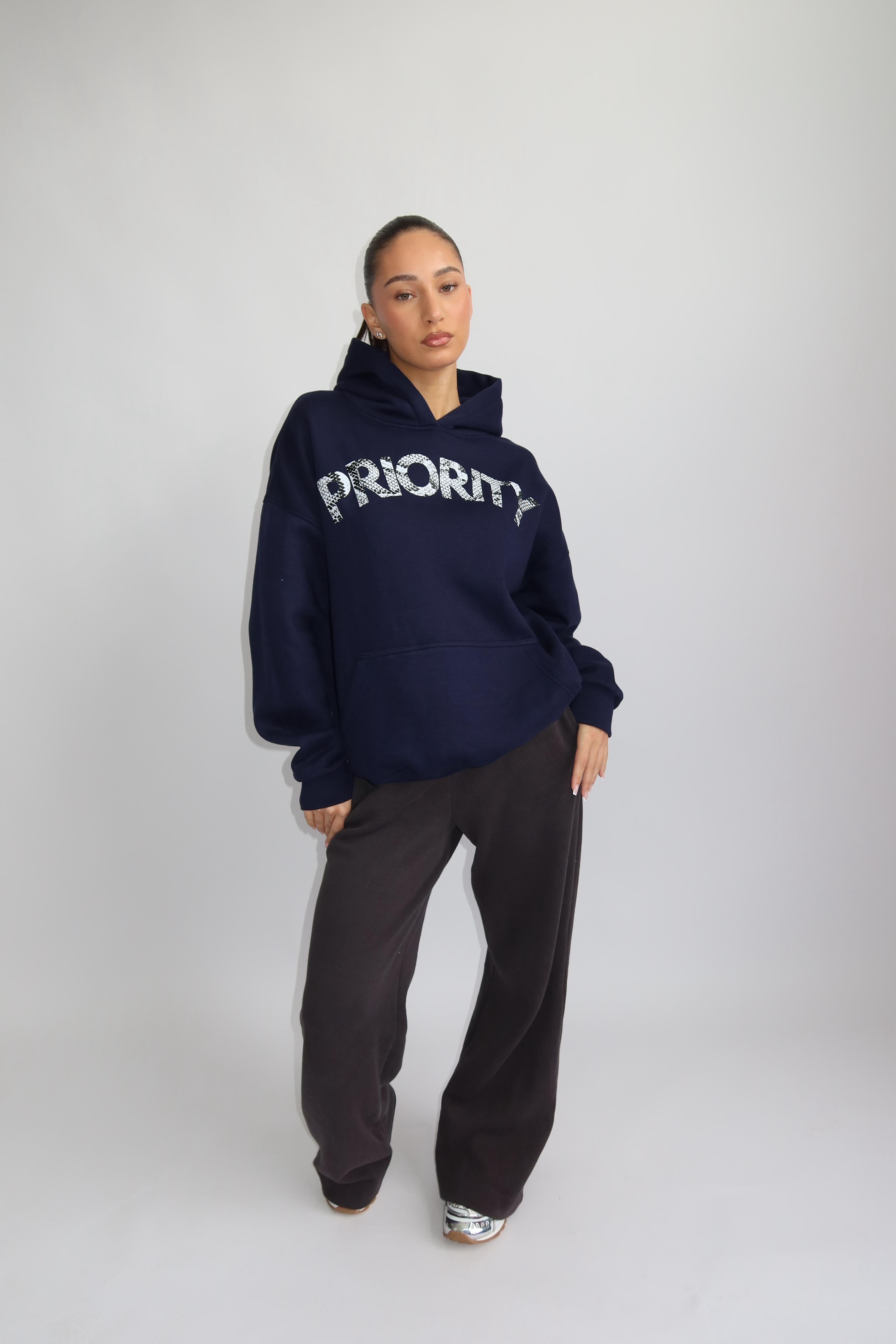 Priority hoodie navy