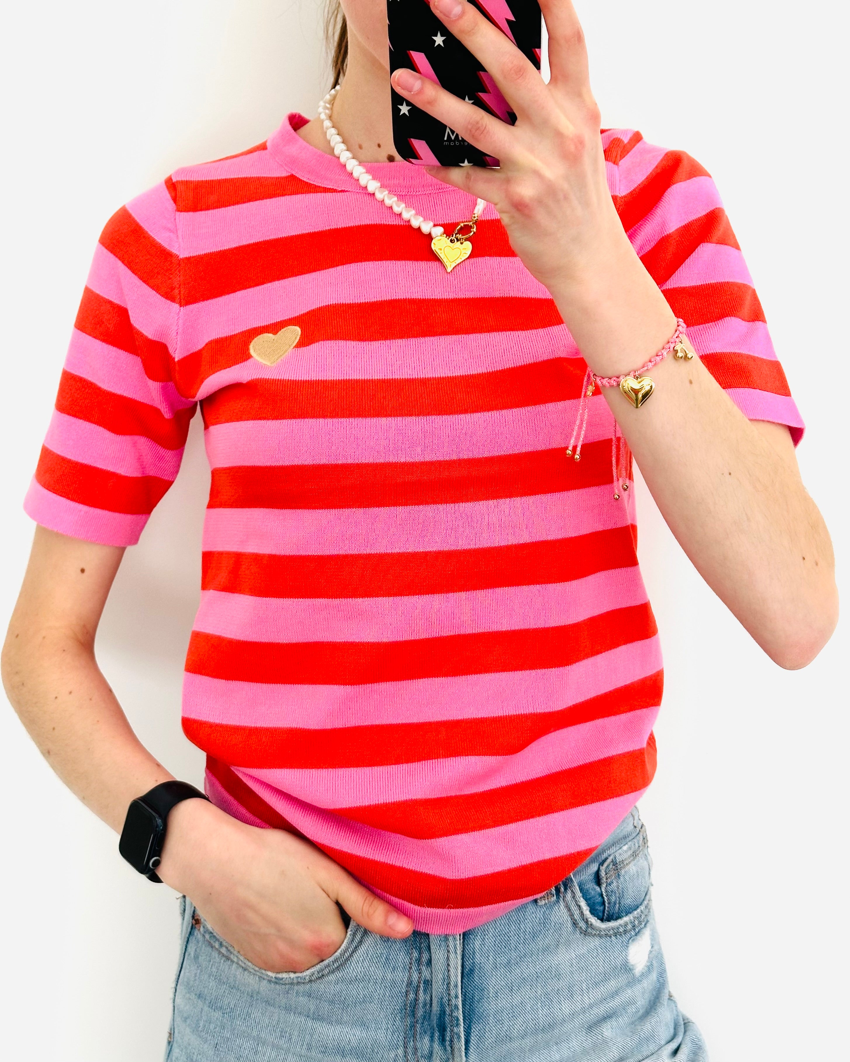 Soleil shirt roze rood