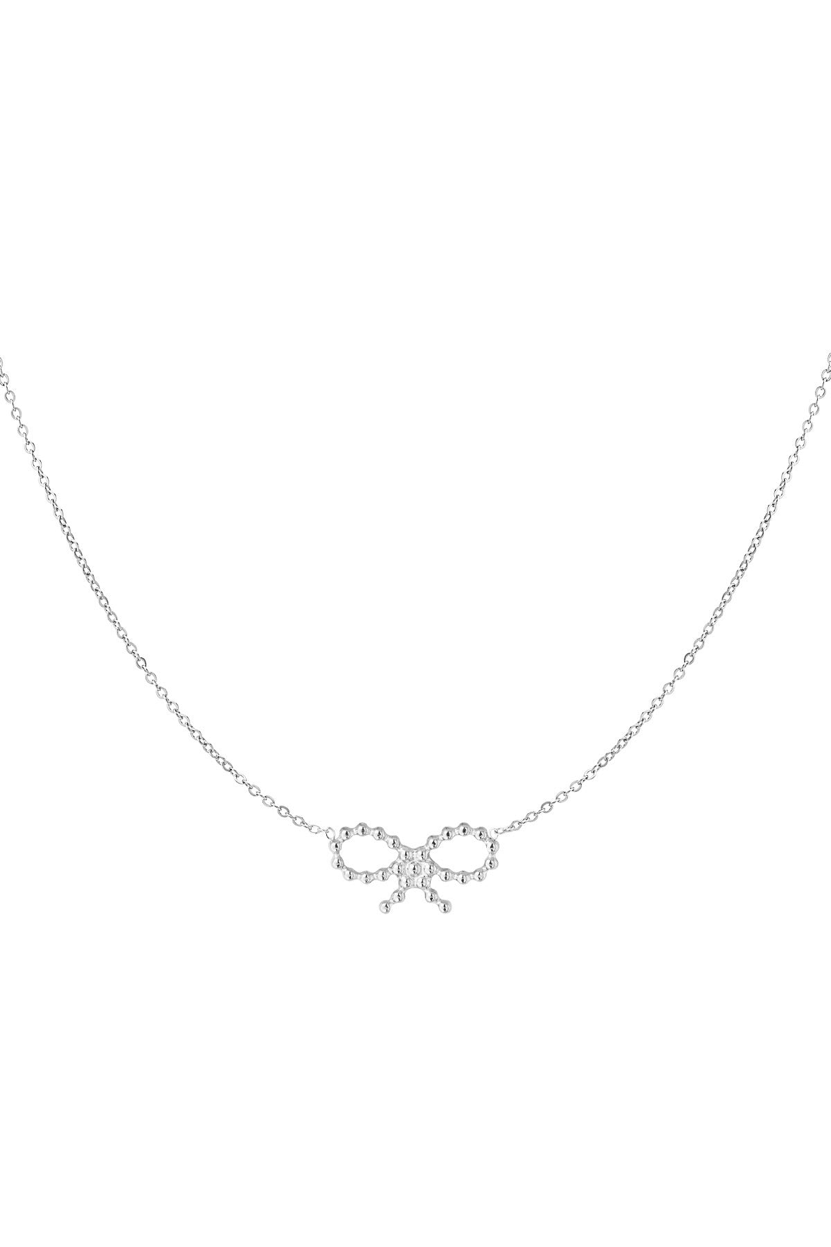 Bow ketting zilver