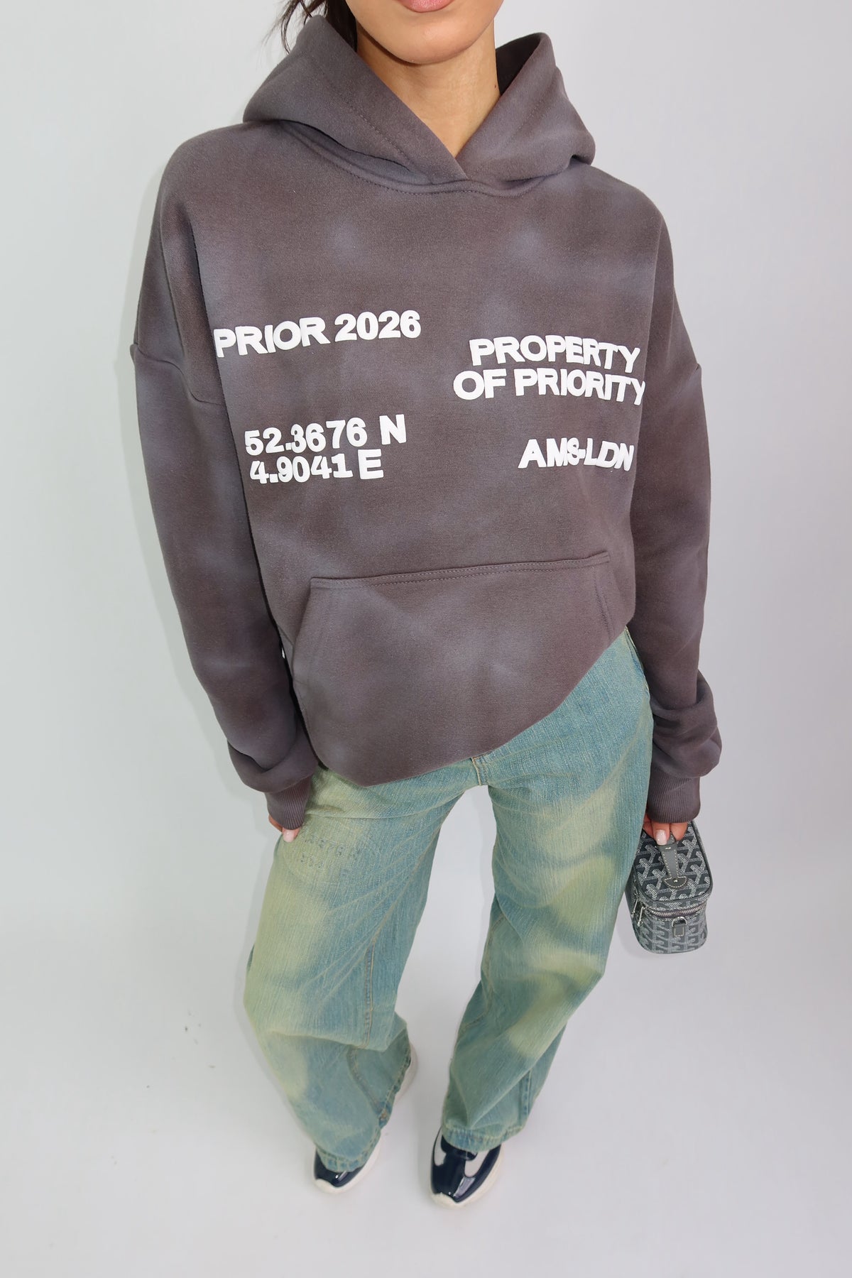 Priority hoodie ~ cloud grey