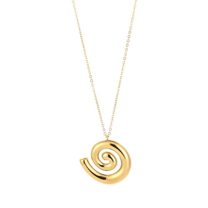 Swirl ketting goud lang