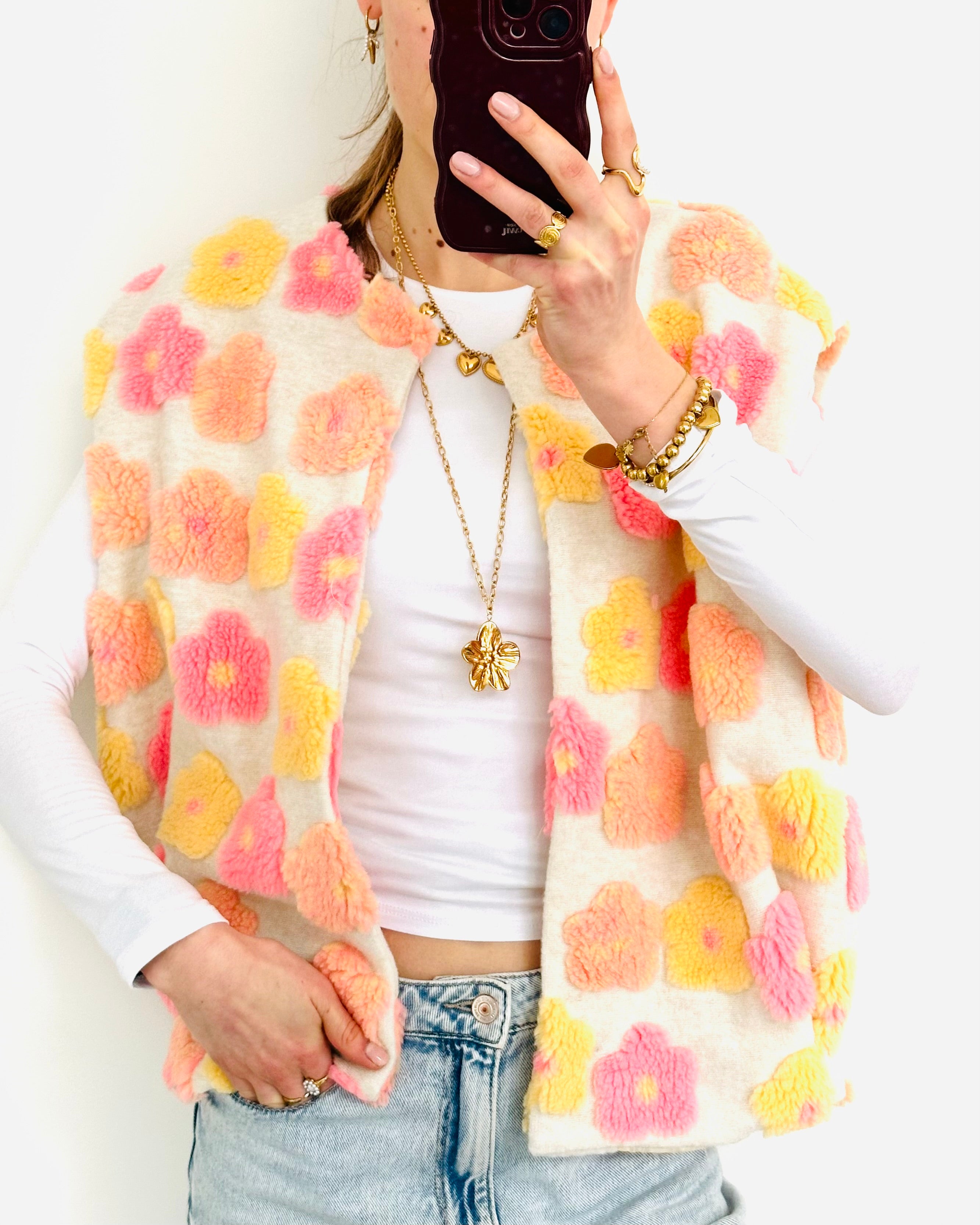 Flower Gillet baby pink