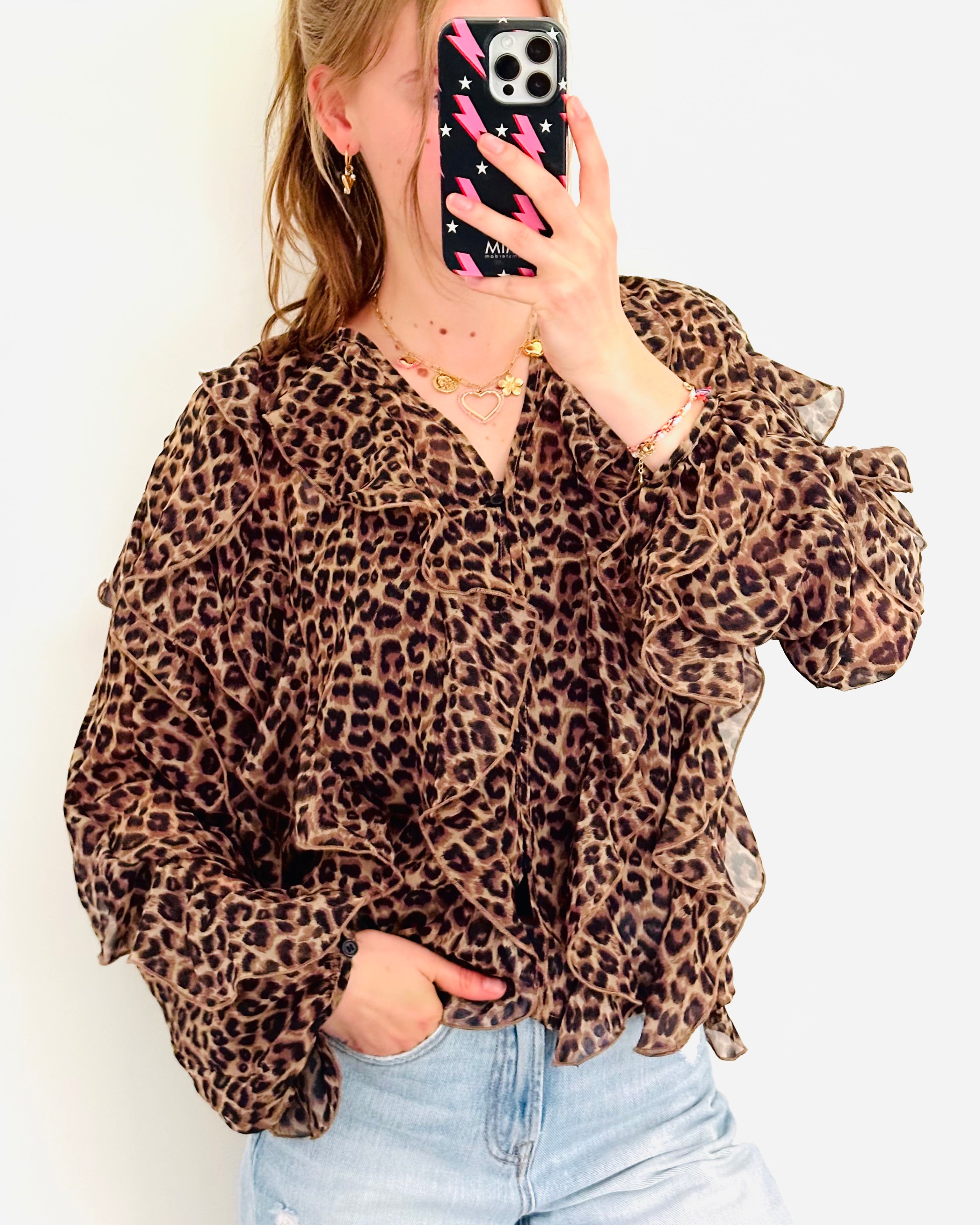 Flowy Panther blouse