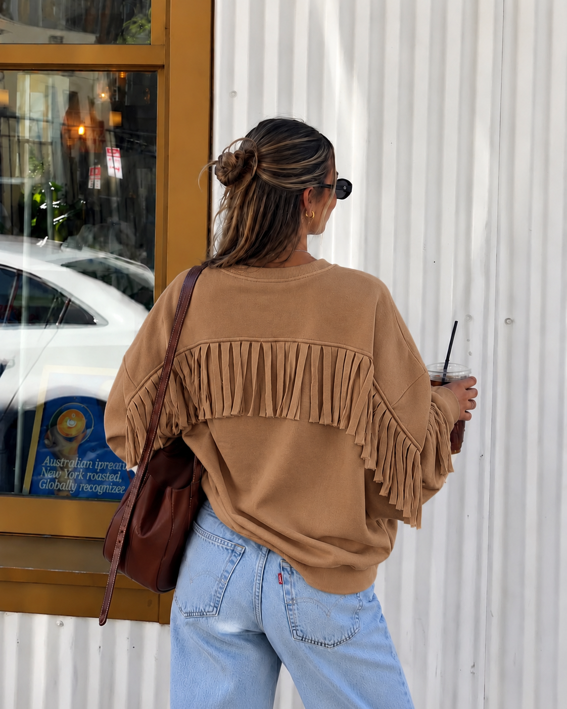 Fringe Sweater - Camel pre order