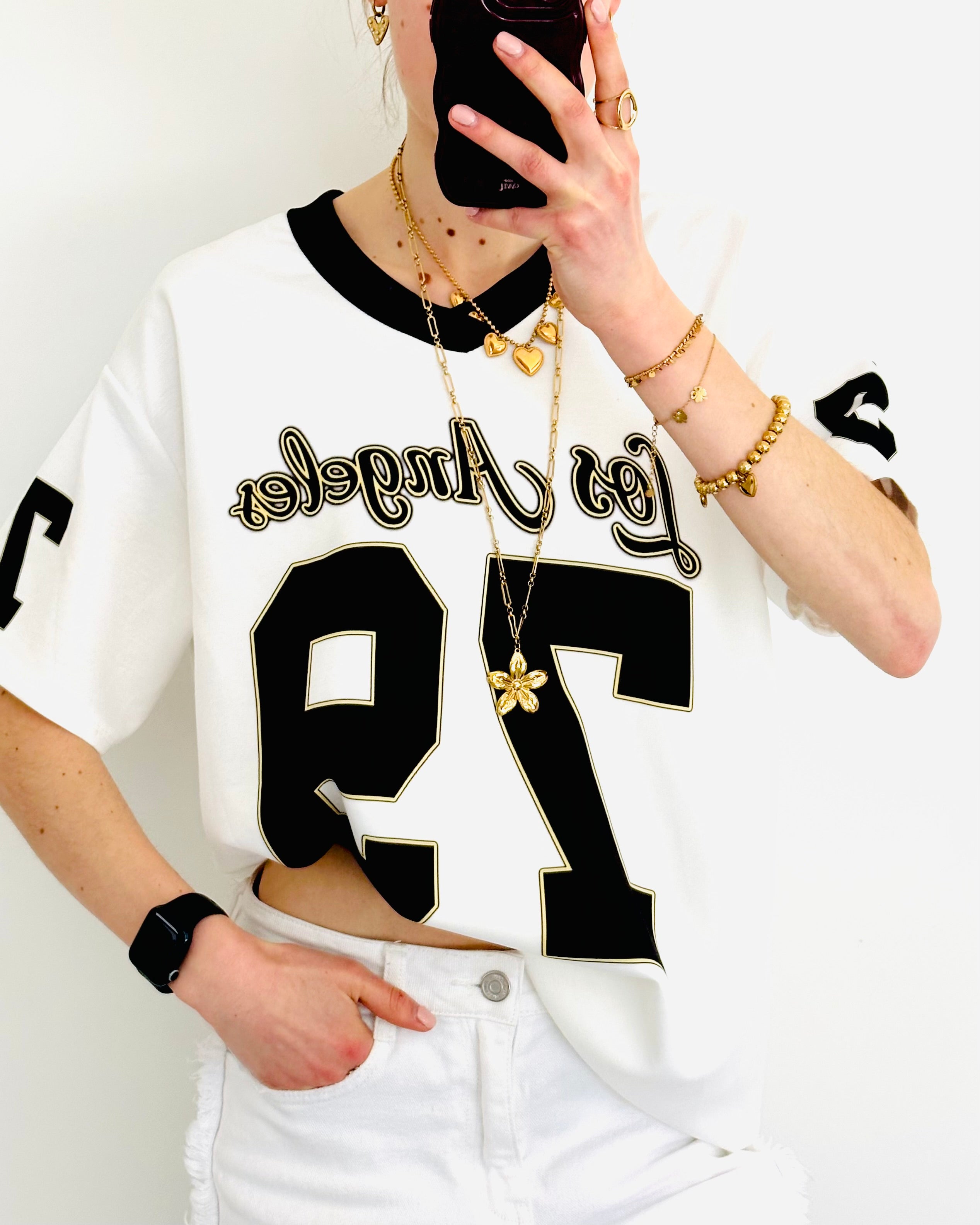 Faya Baseball shirt white