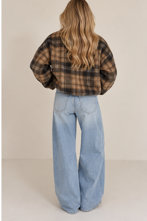 Hazel Check Jacket Camel