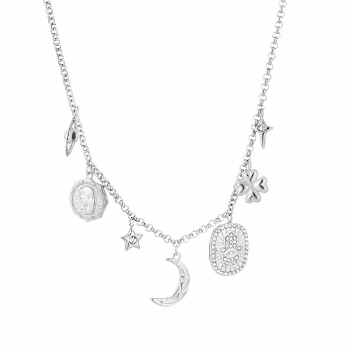 Shine bright bedel ketting zilver