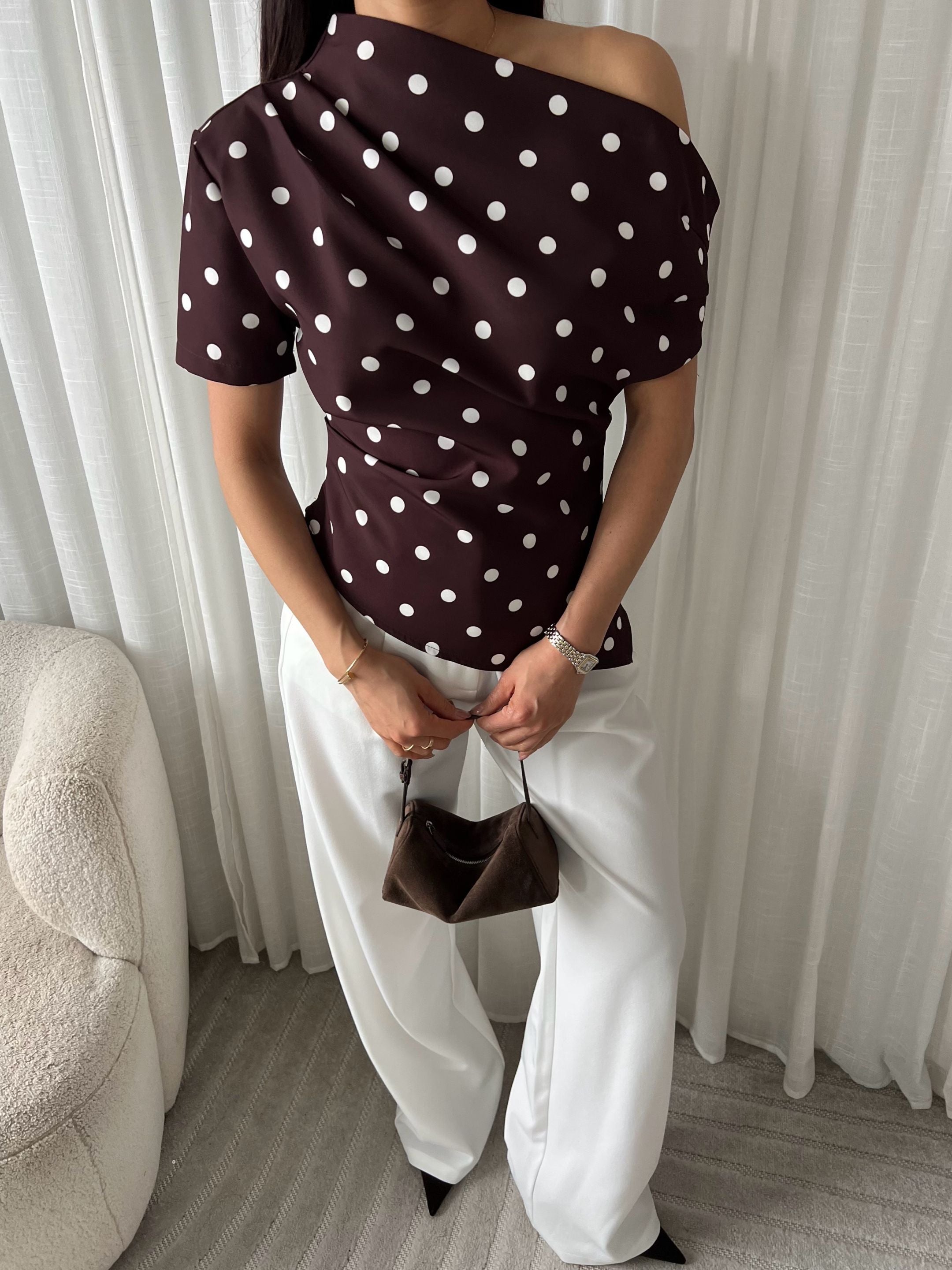 Midnight dot top brown