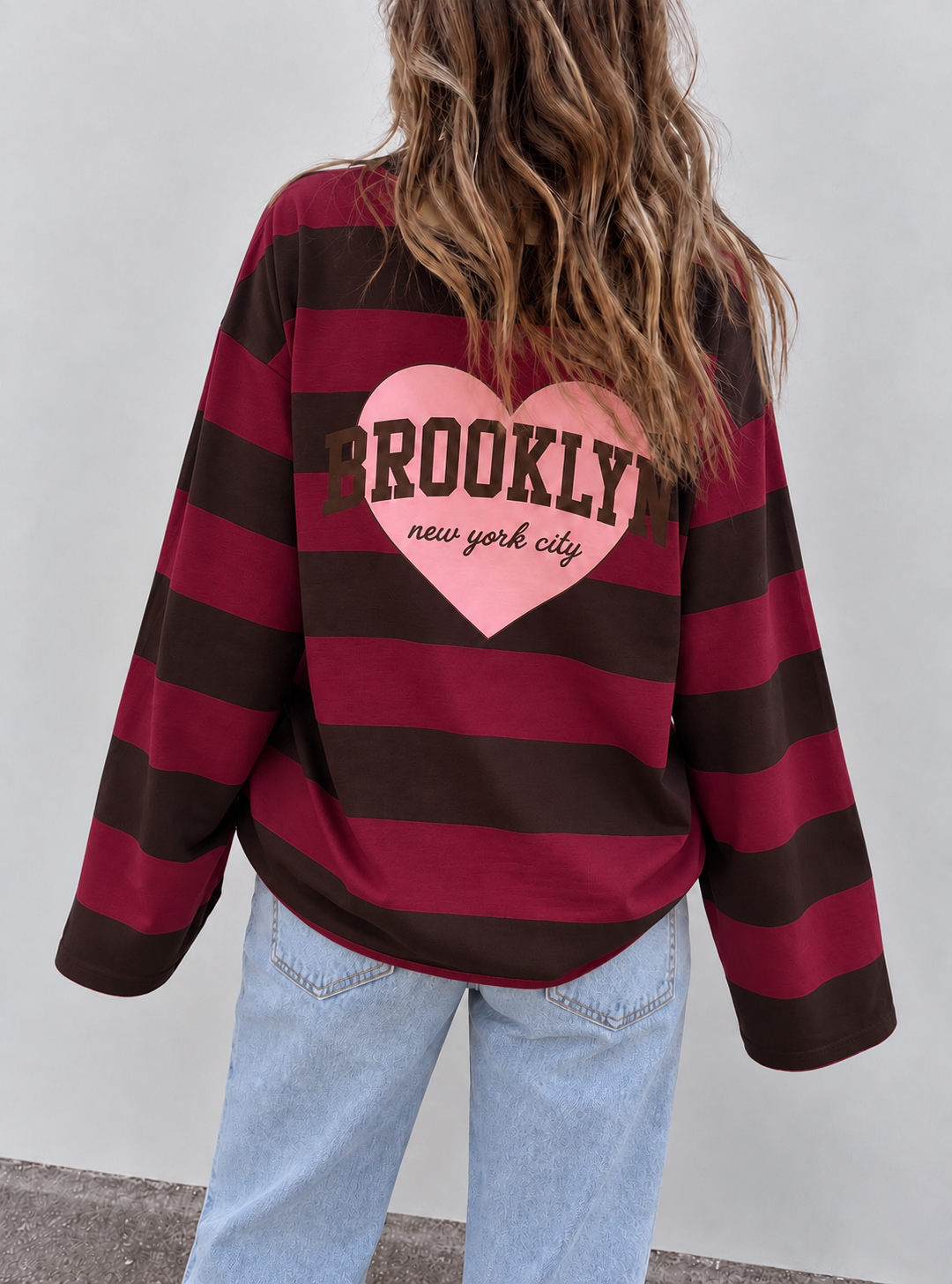 Brooklyn sweatshirt brown bordeaux