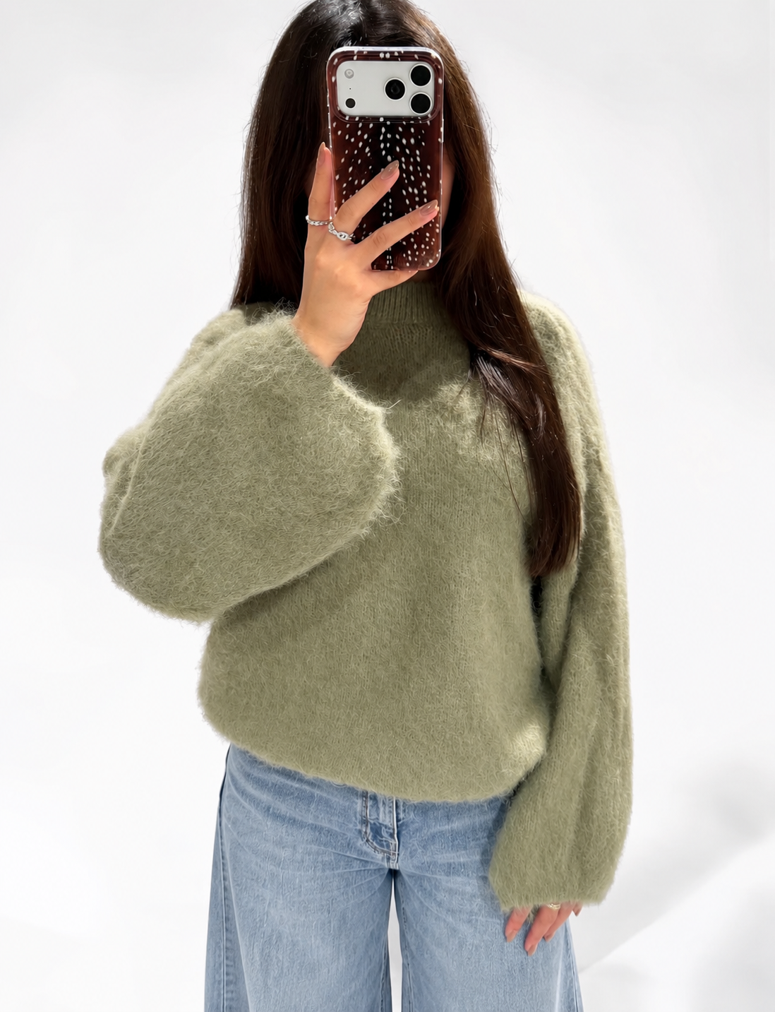 Molly Fluffy trui – Khaki