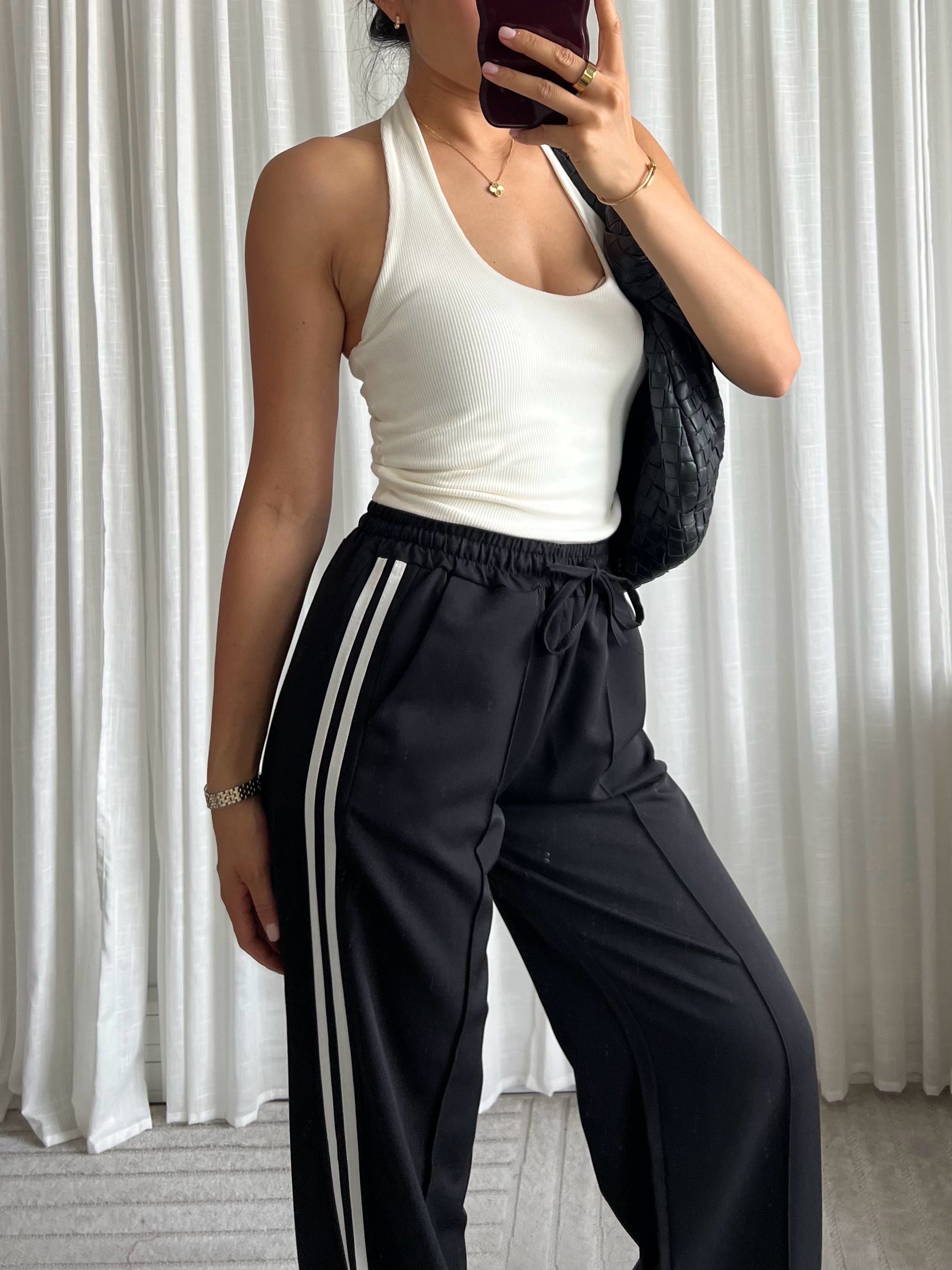 Limited striped pants zwart