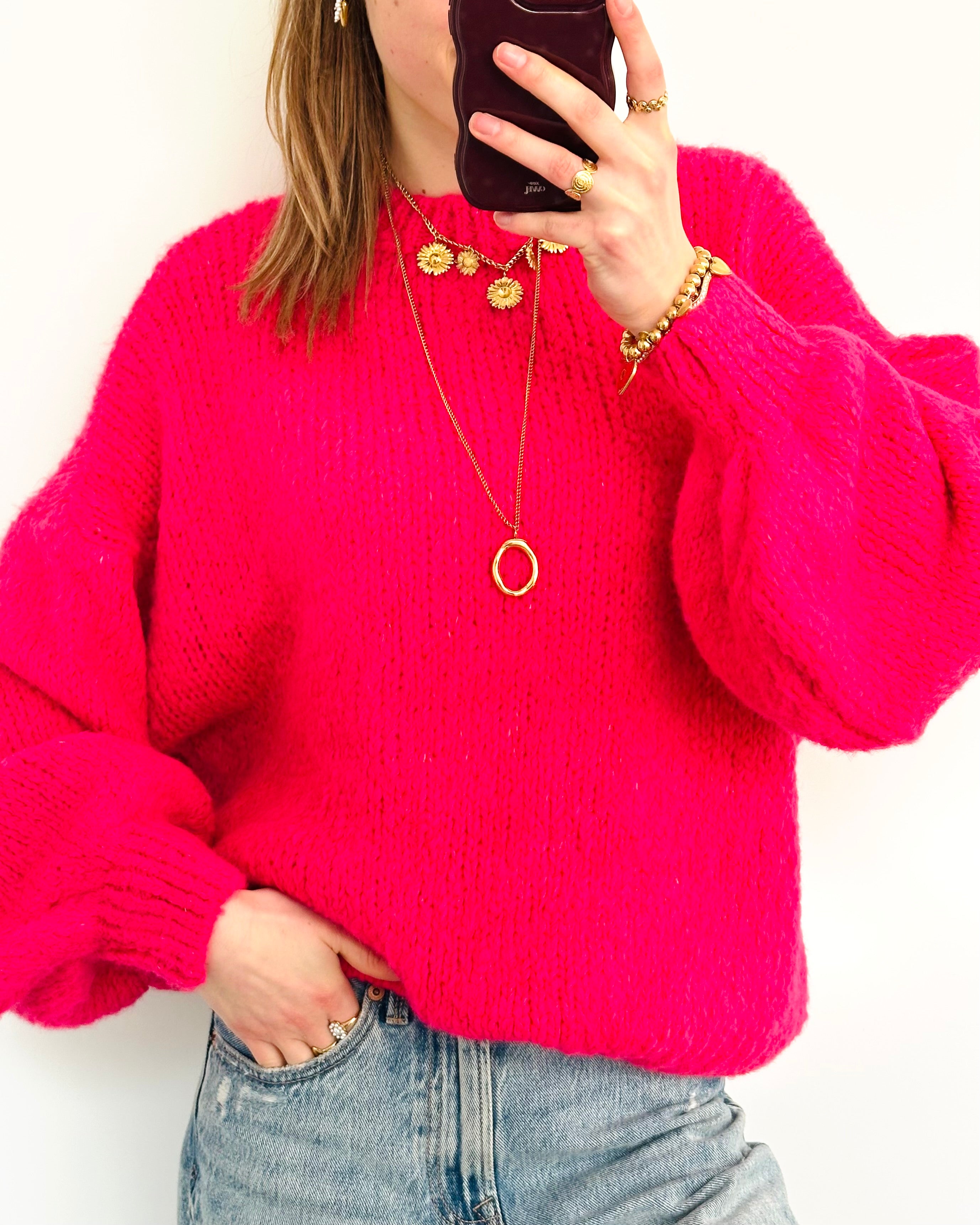 Comfy trui fushia
