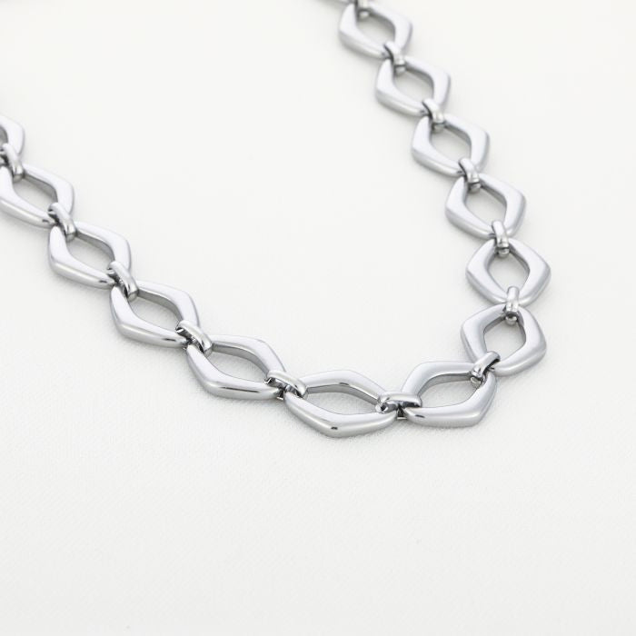 Schakel ketting chique zilver