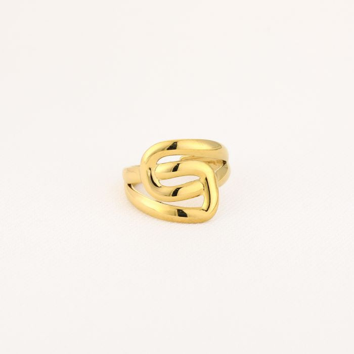 Swirl ring goud