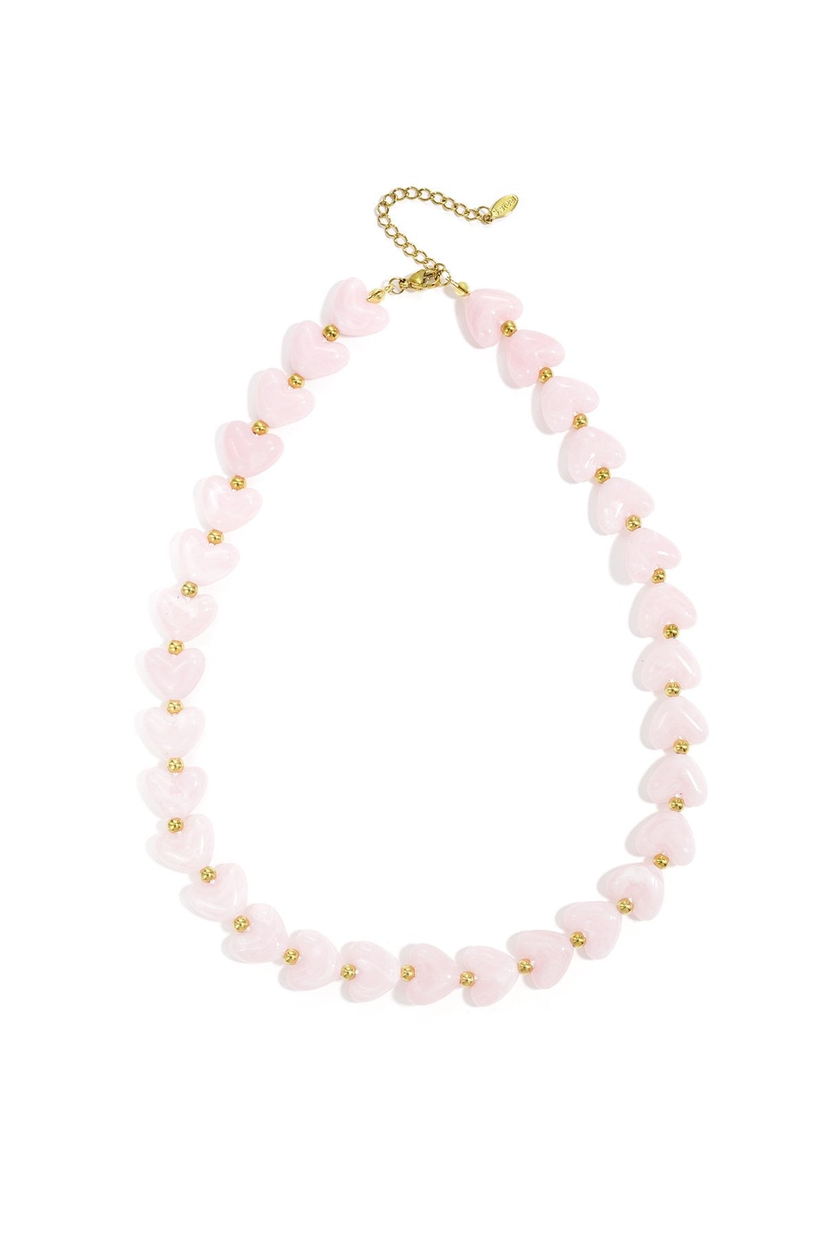 Hartjes ketting baby pink
