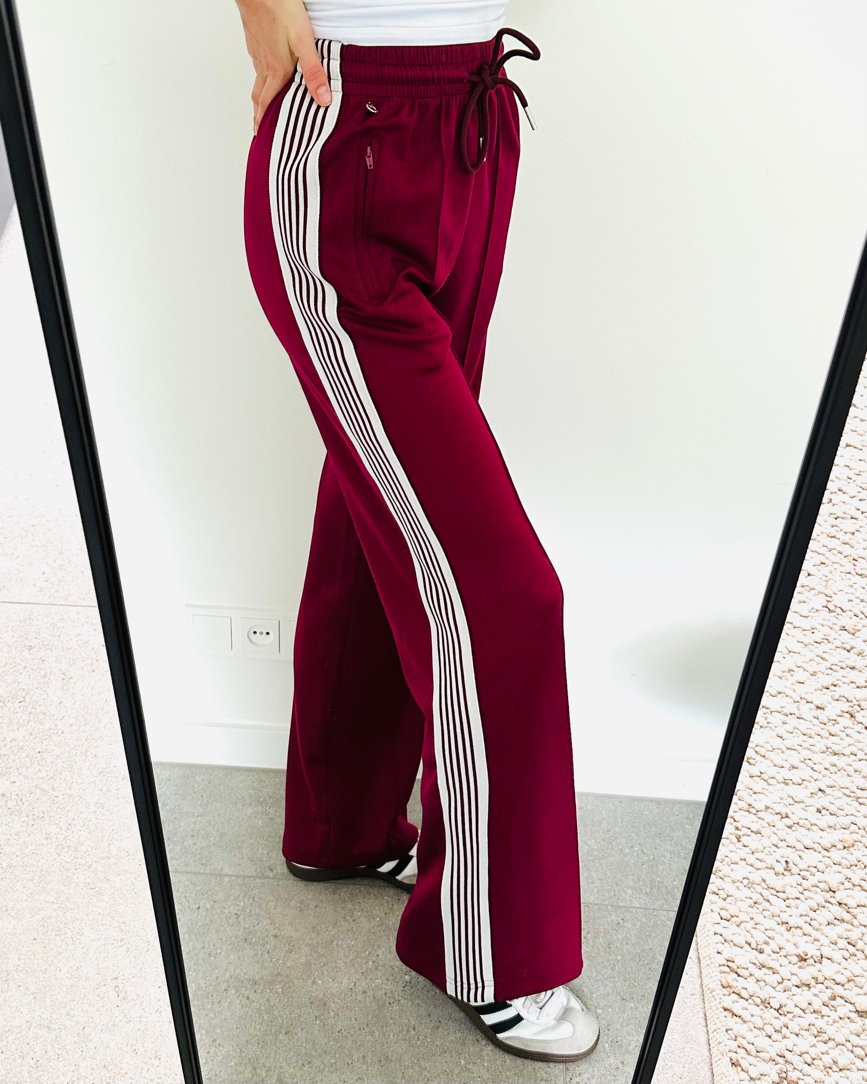 LIMITED striped pants Bordeaux