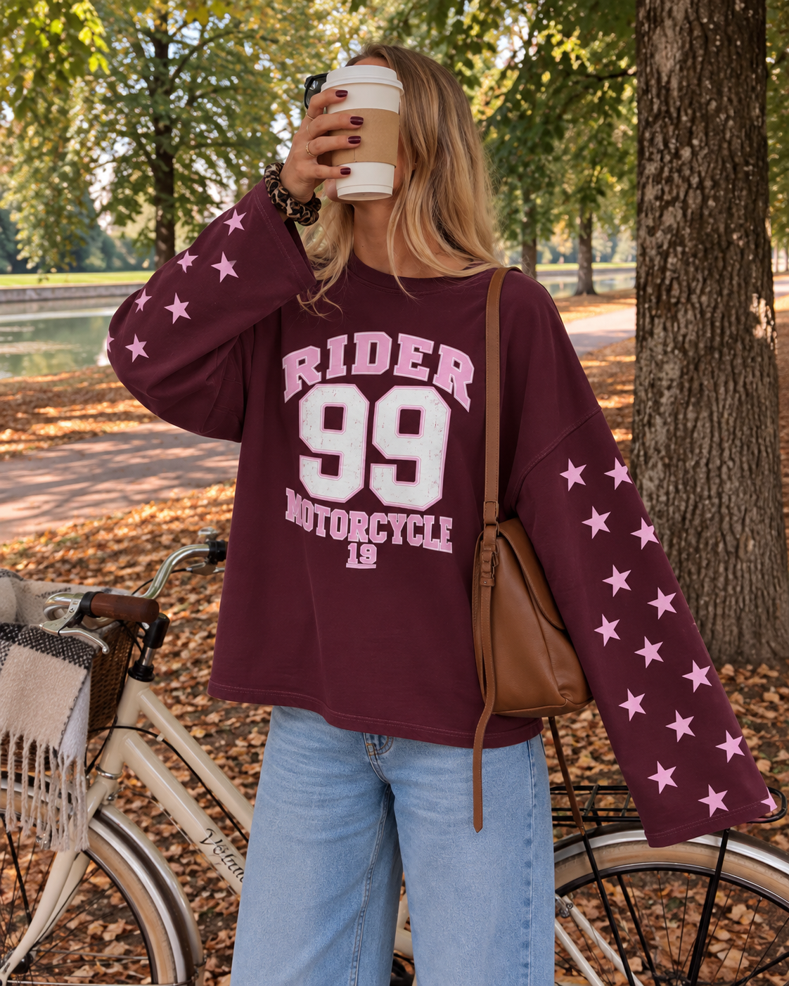 Rider 99 Star Sweatshirt Bordeaux