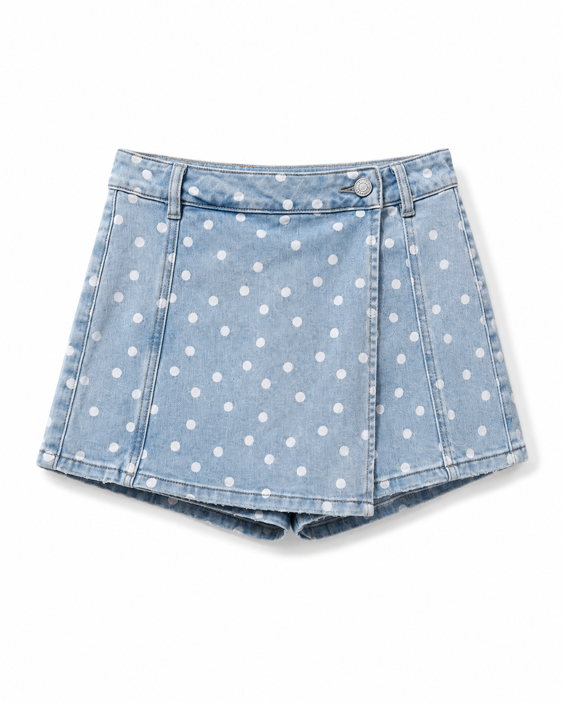 polka dot skirt omslag blauw