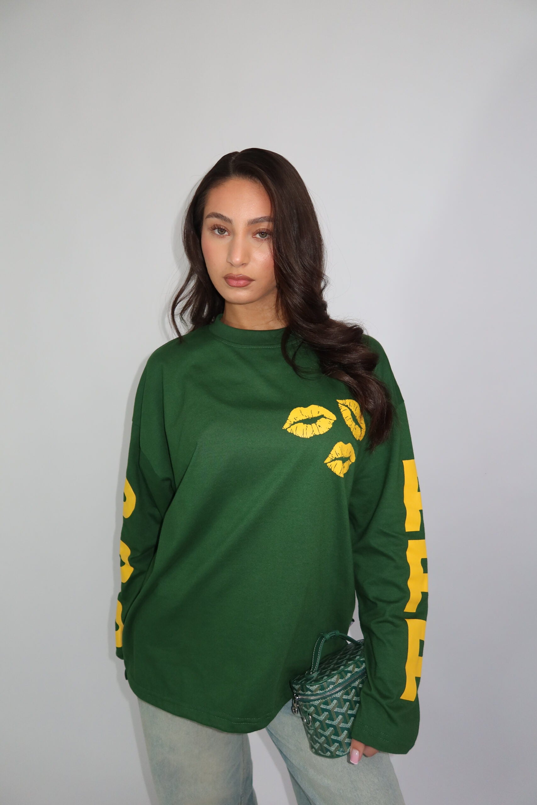Priority kiss longsleeve green yellow