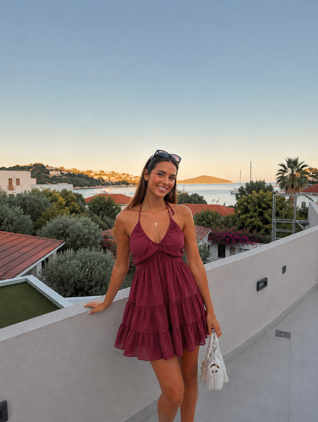 Italy dress berry