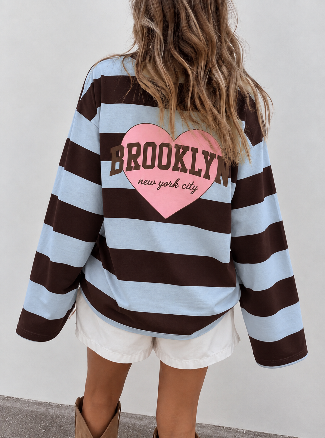 Brooklyn sweatshirt blue brown