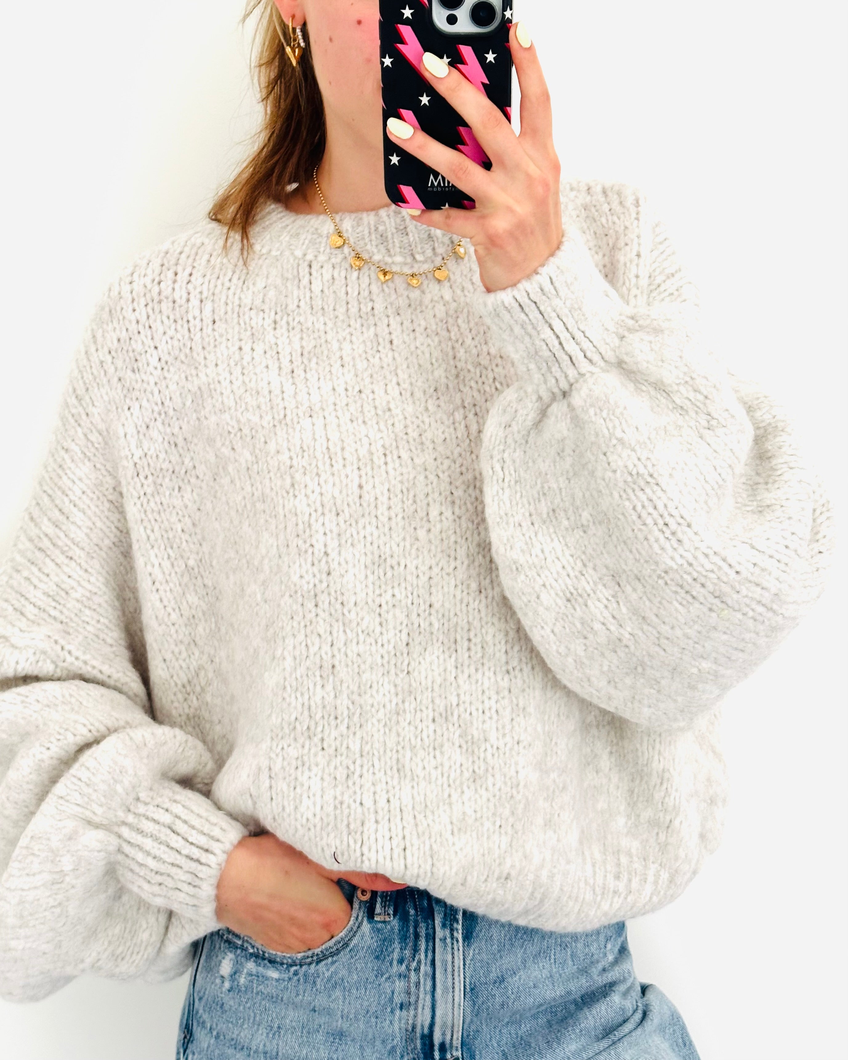 Comfy trui light grey