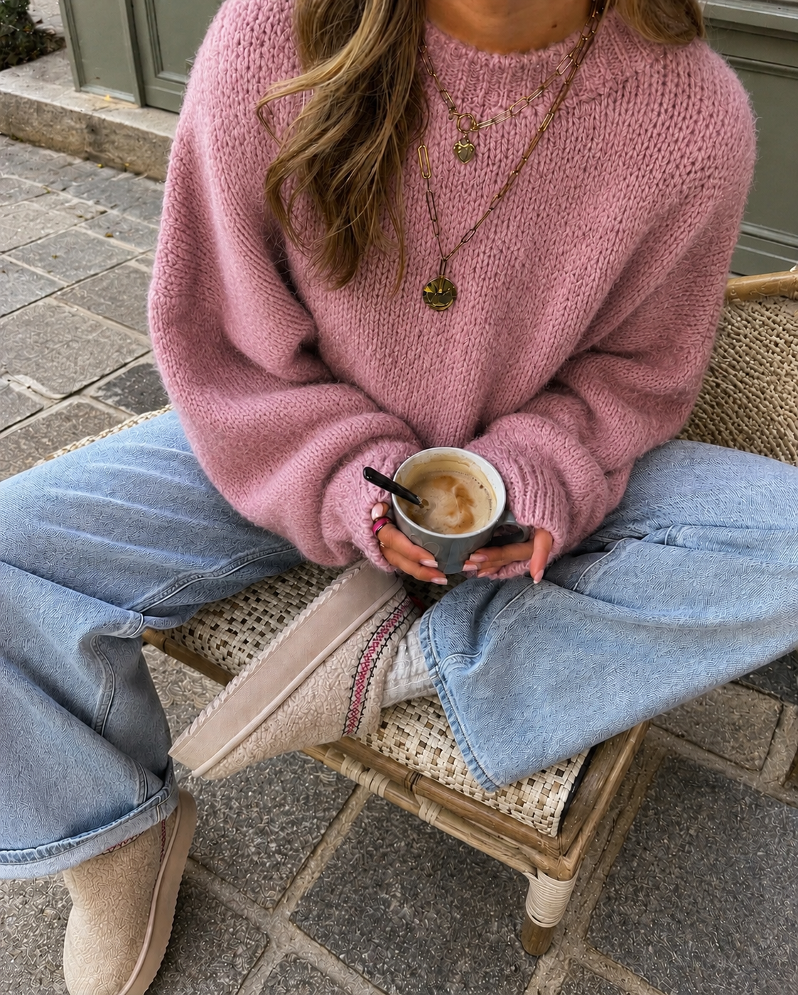 Comfy trui dusty pink