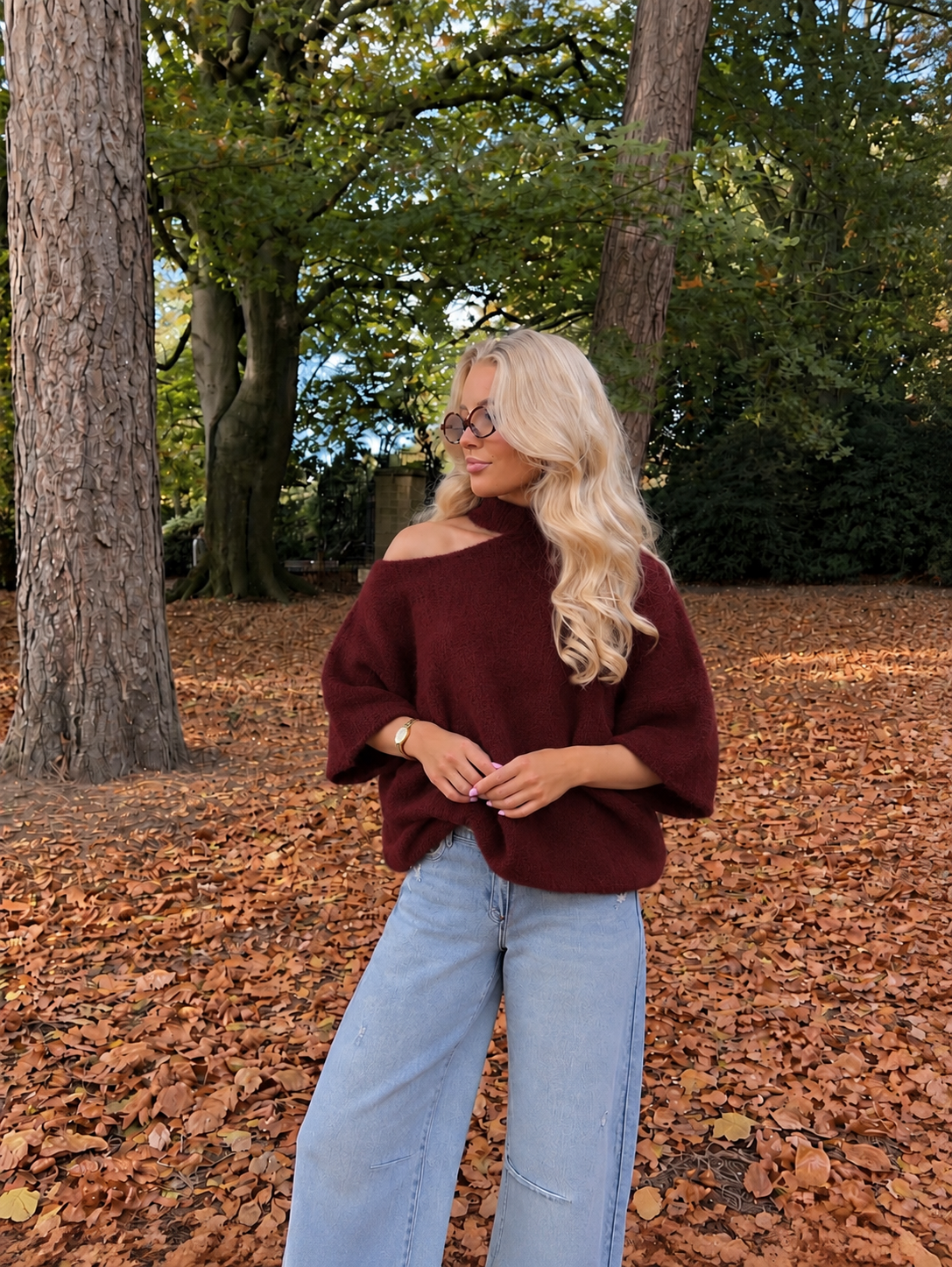 Chloé Choker Knit bordeaux