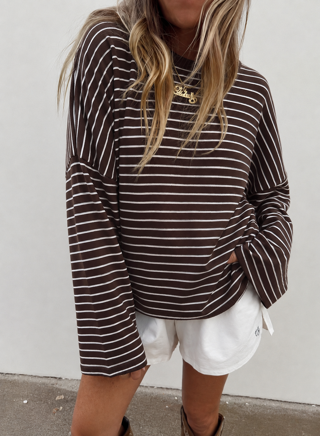 Striped longsleeve brown