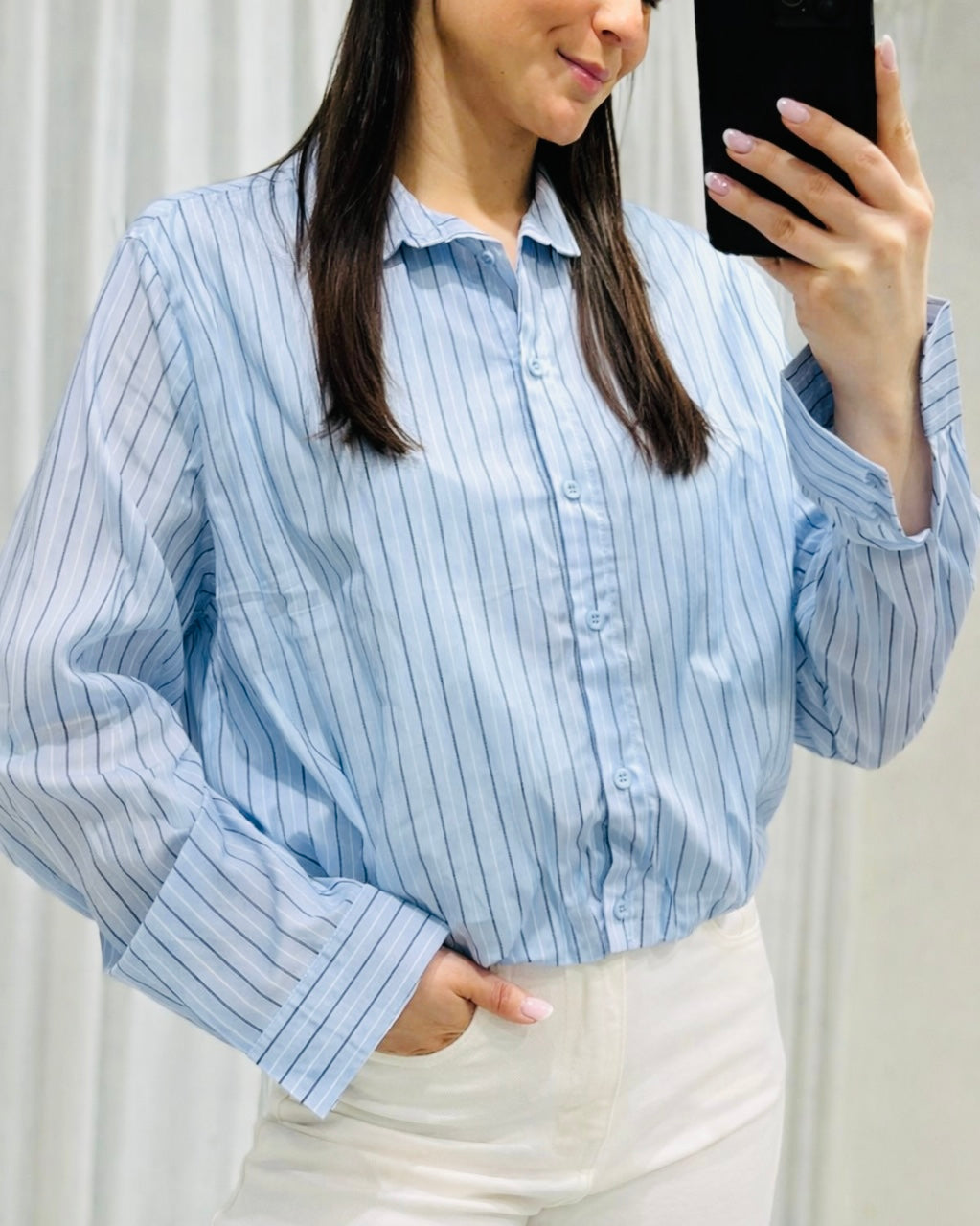 Sammy striped blouse blue