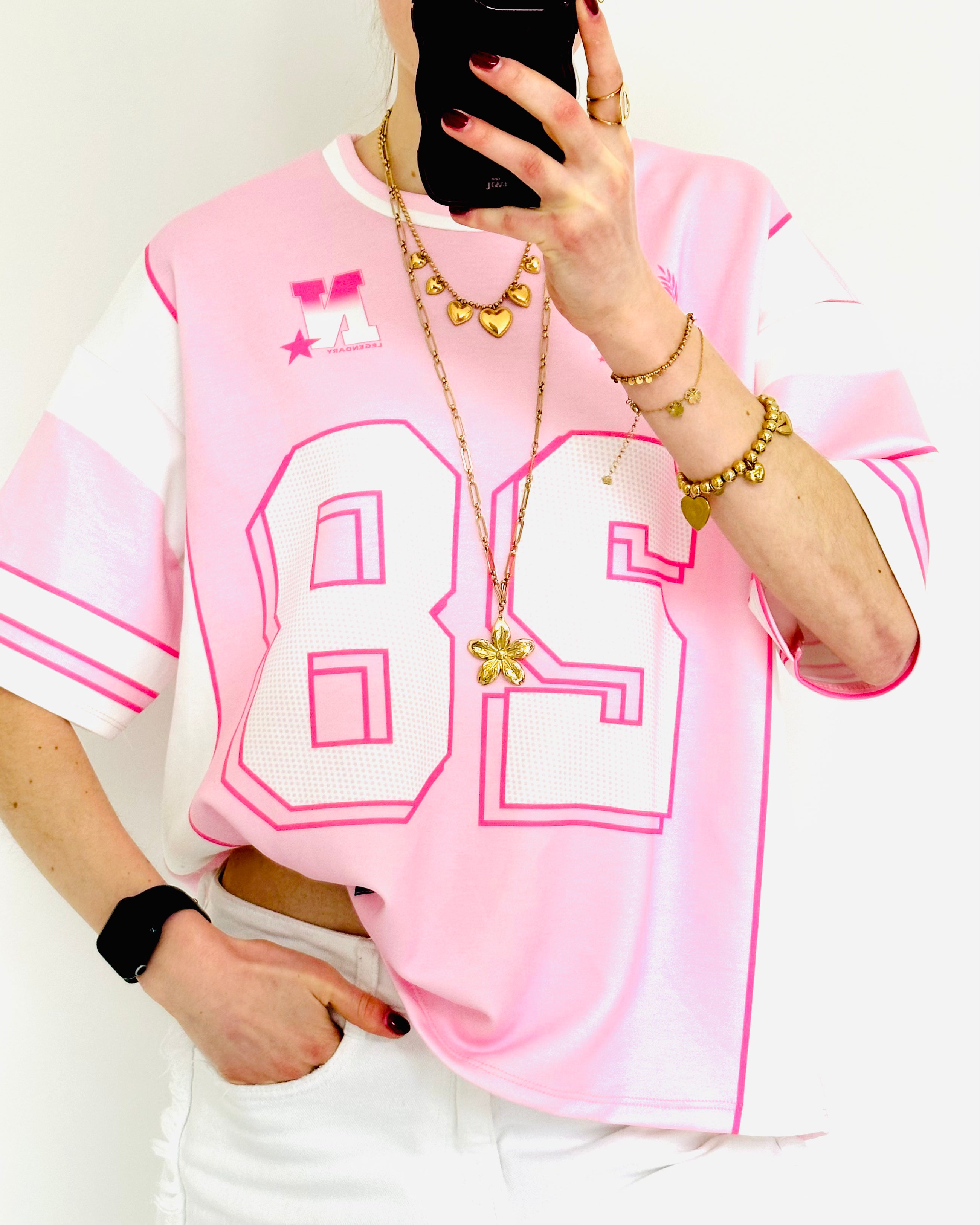 Faya Baseball shirt pink