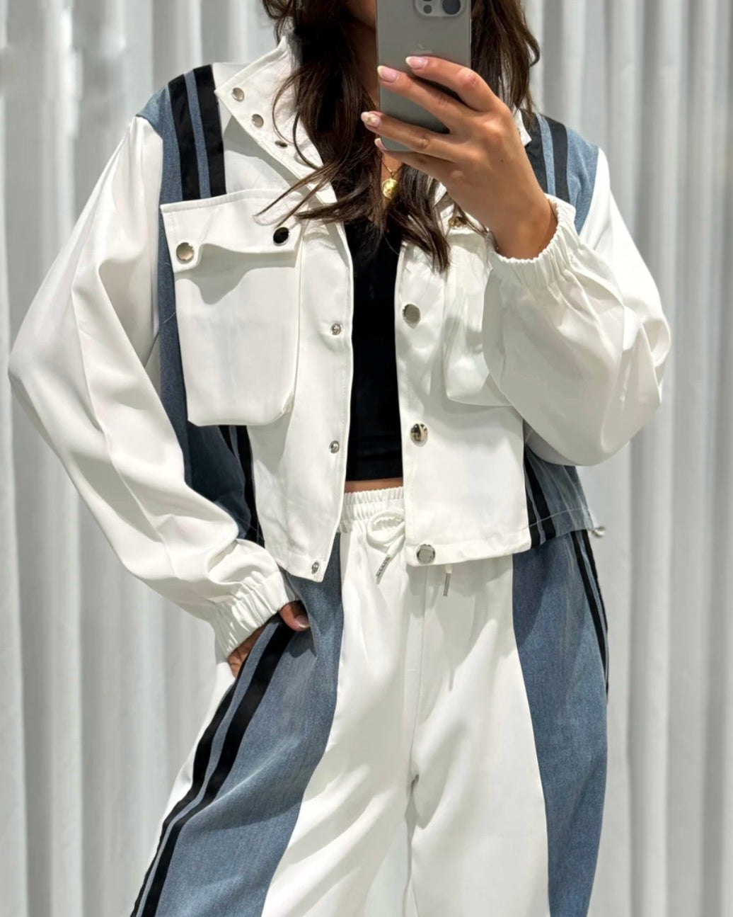 Gaya denim jacket white