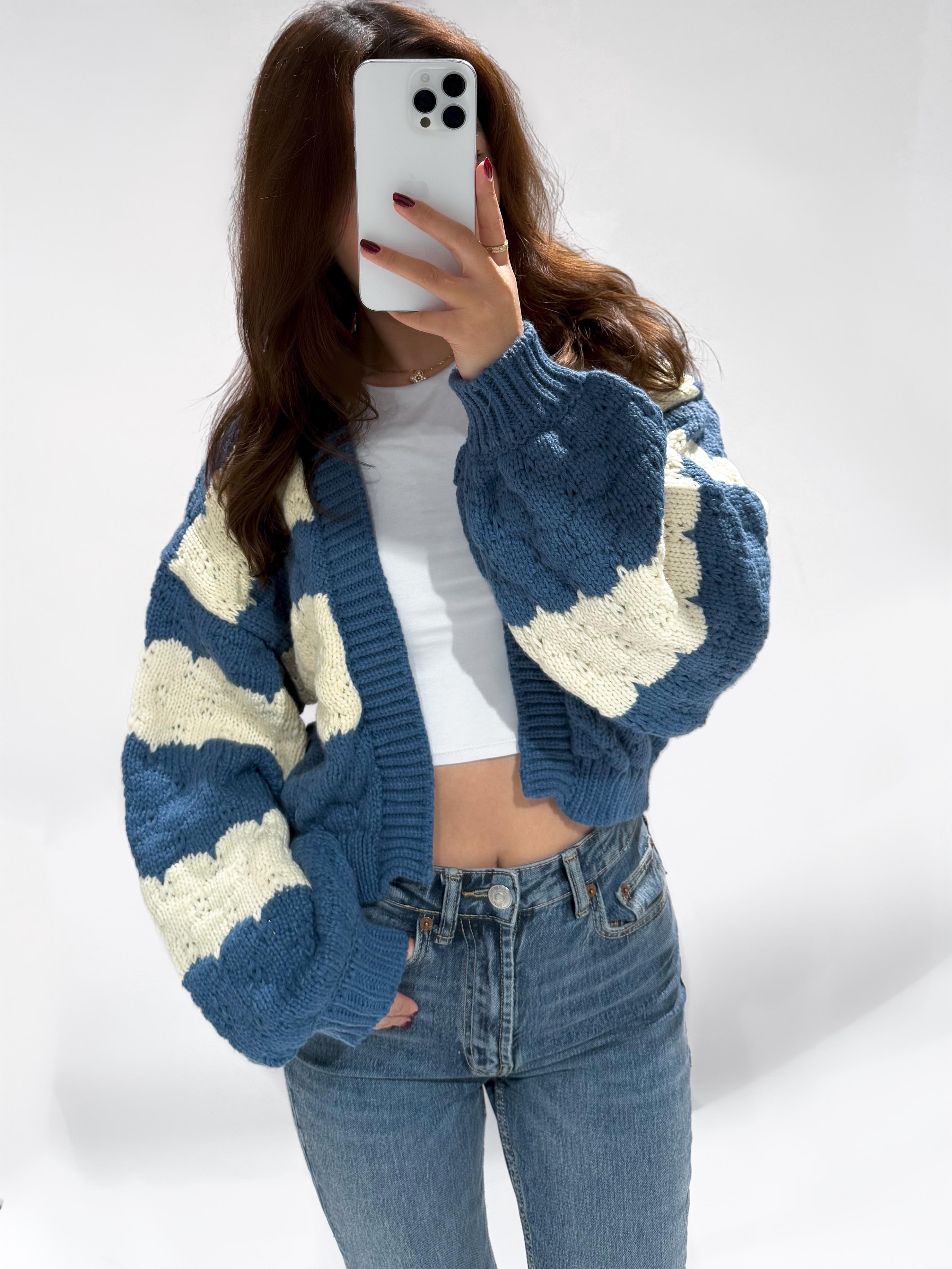 Cardigan vest petit denim