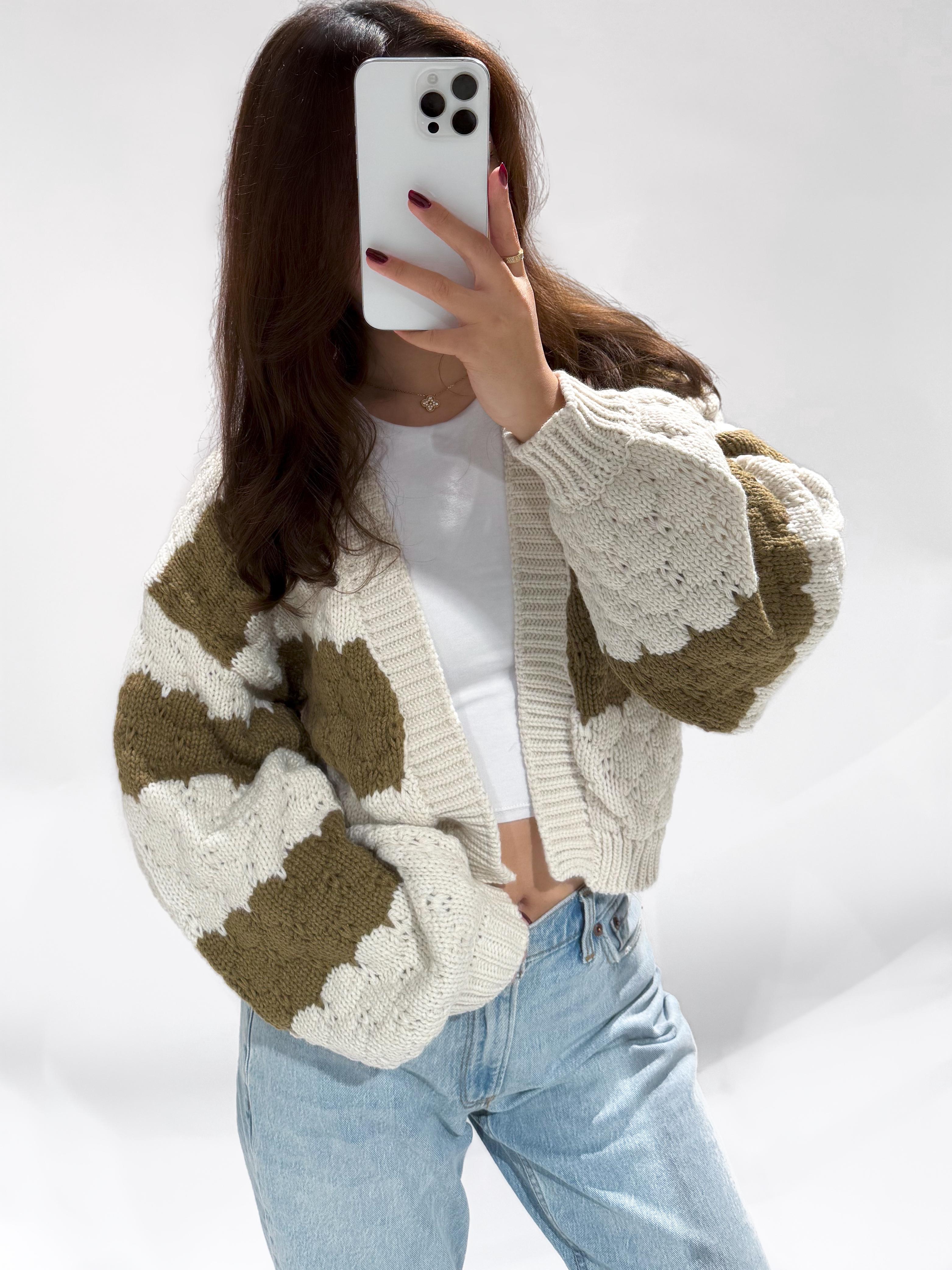 Cardigan vest petit khaki